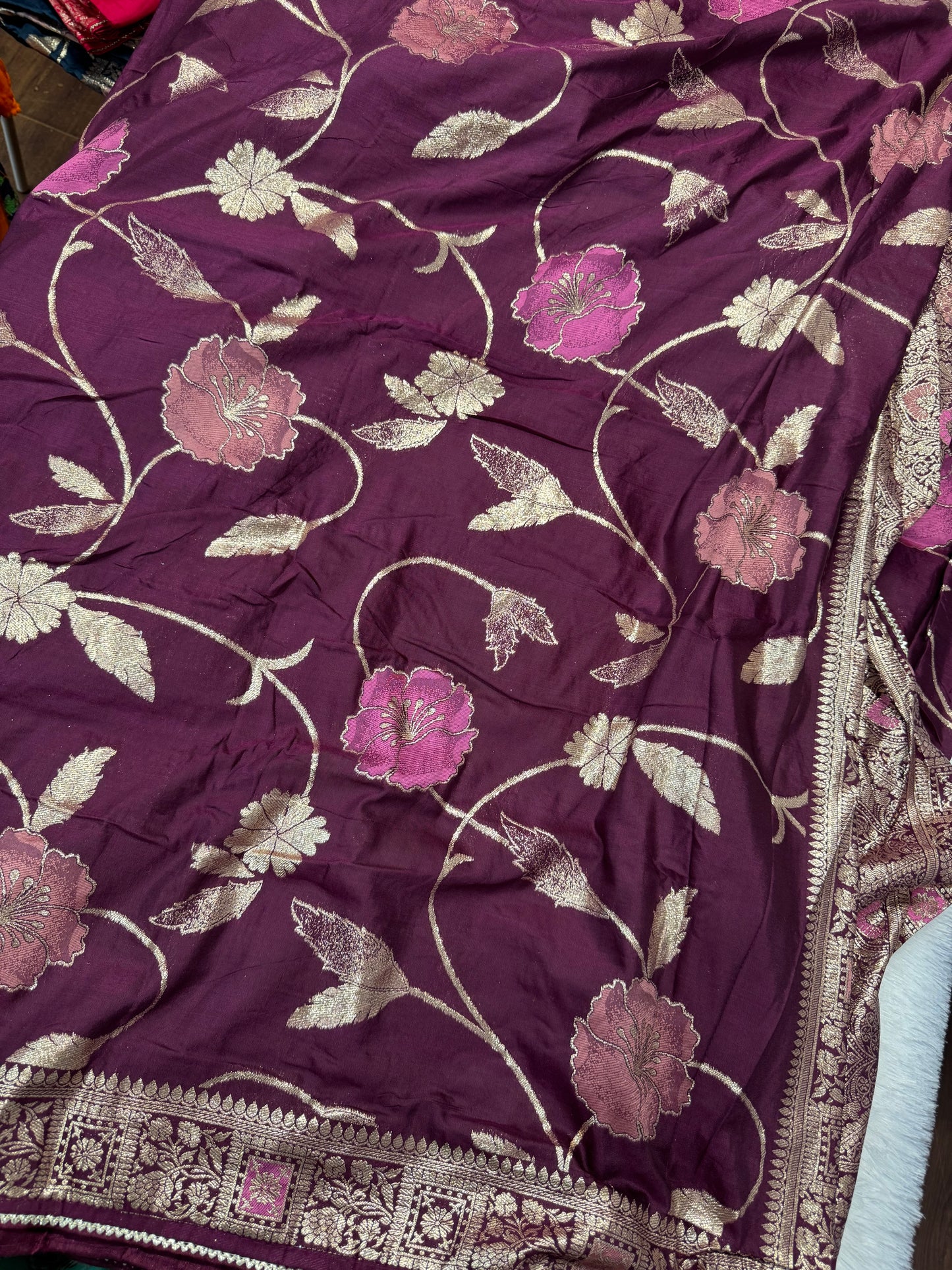 Soft mushru fancy saree-SR1093A