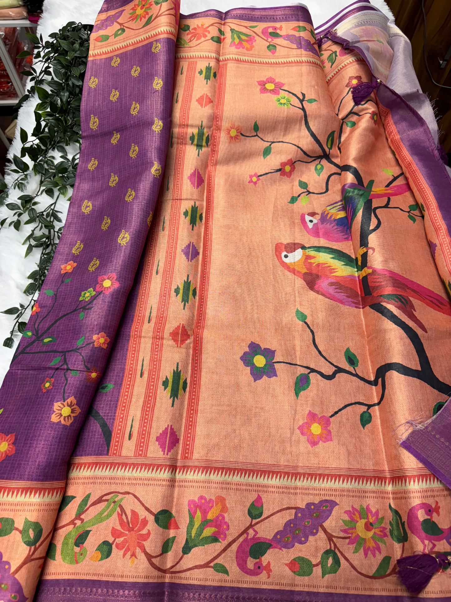 Banarasi tissue Paithani-SRS1017D
