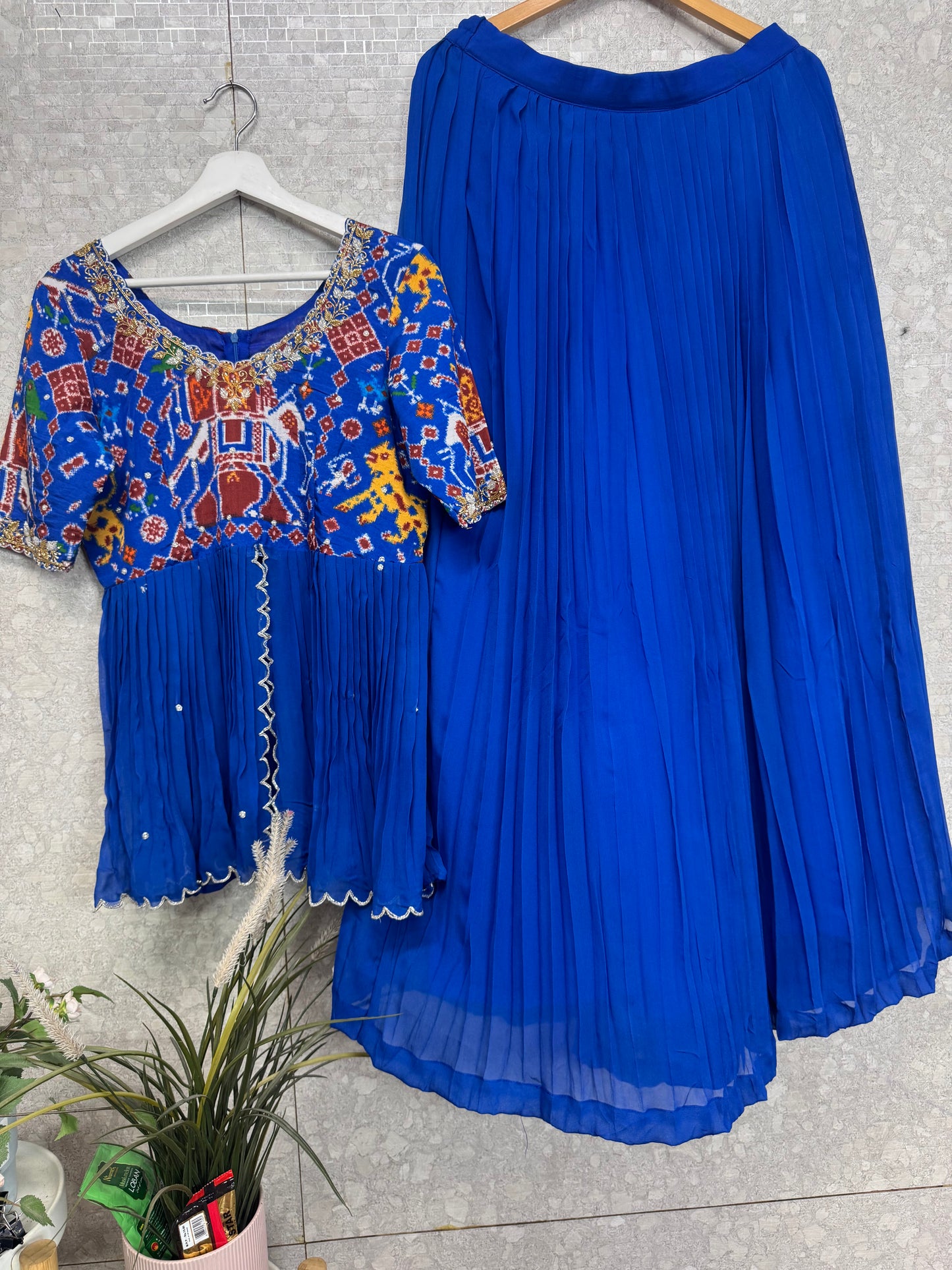 Patola peplum top lehanga-SRPL2