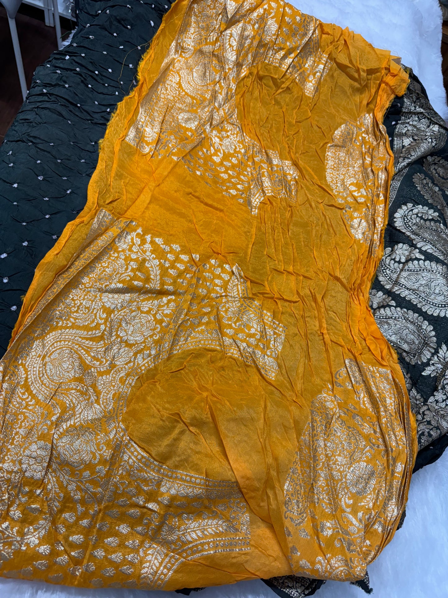 Pure Jaipur Bandhini silk-SR1047D