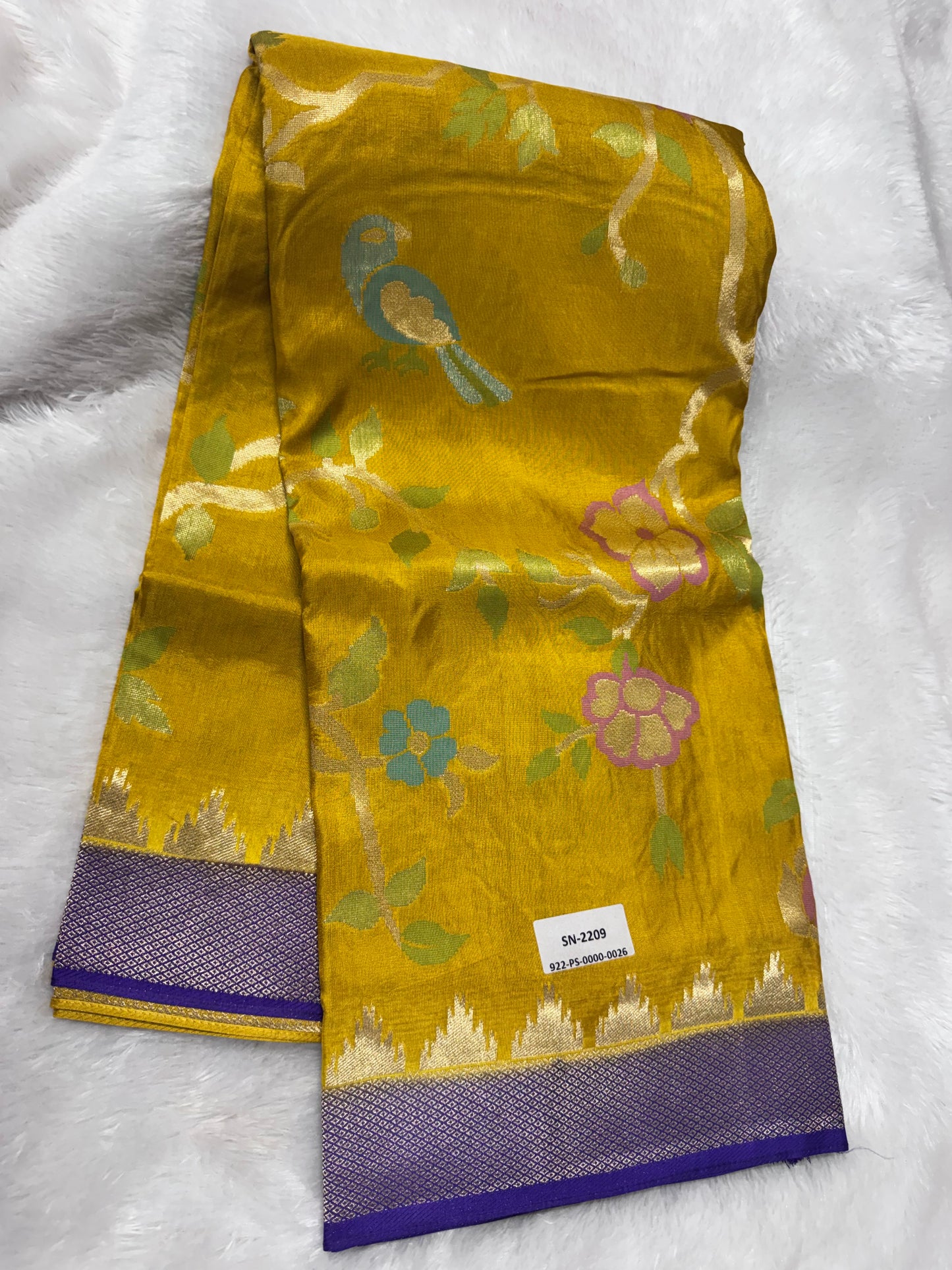 Pure Mango pattu Jamdhani saree-SR1264C