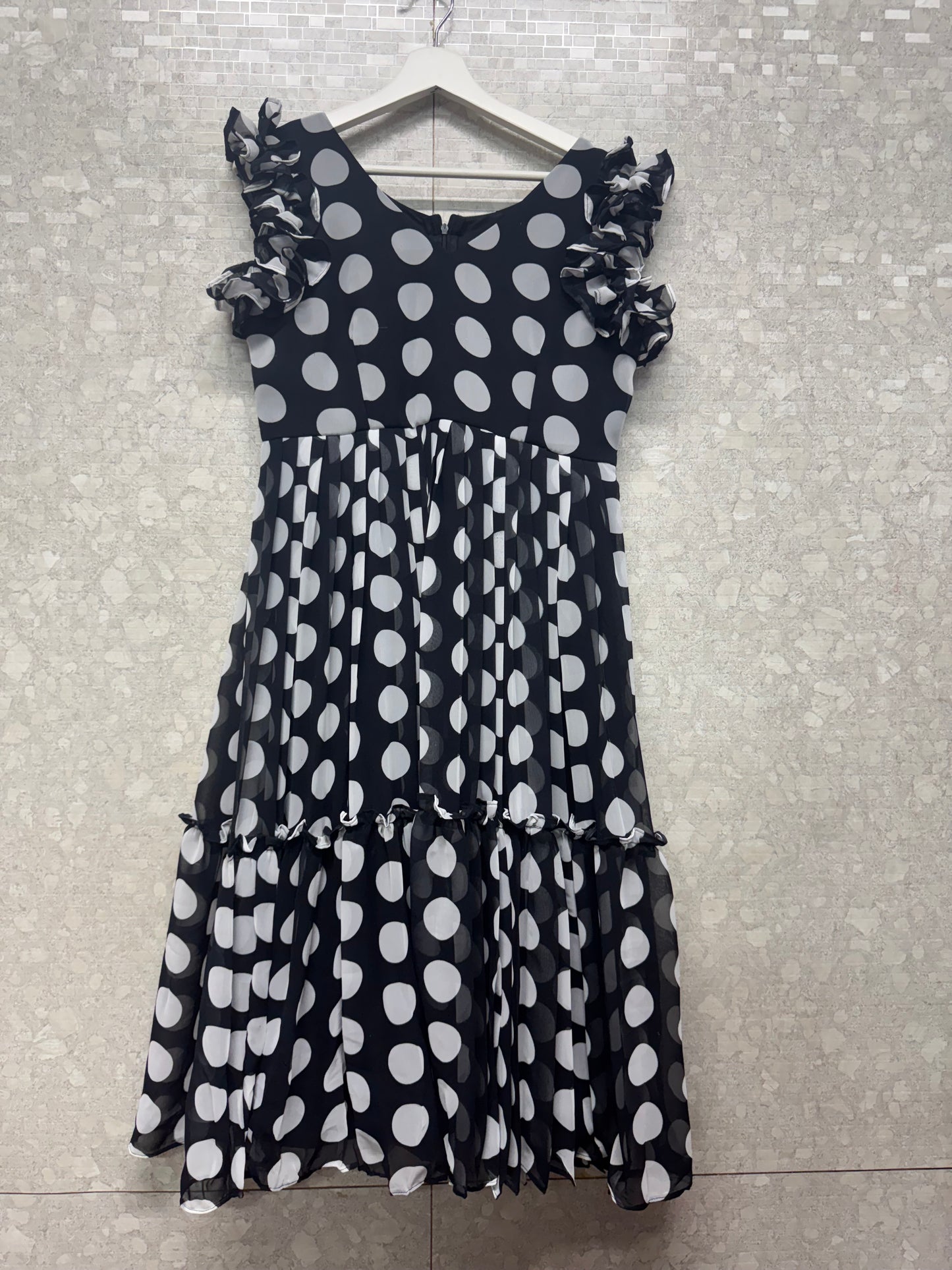 Georget polka dots frock-SRF1054G