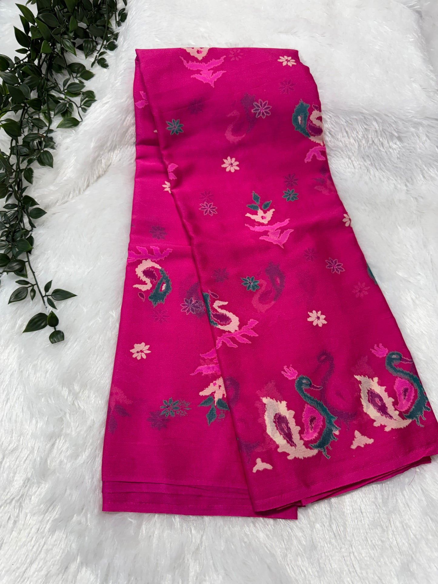 Soft chiffon printed sarees-SR1042