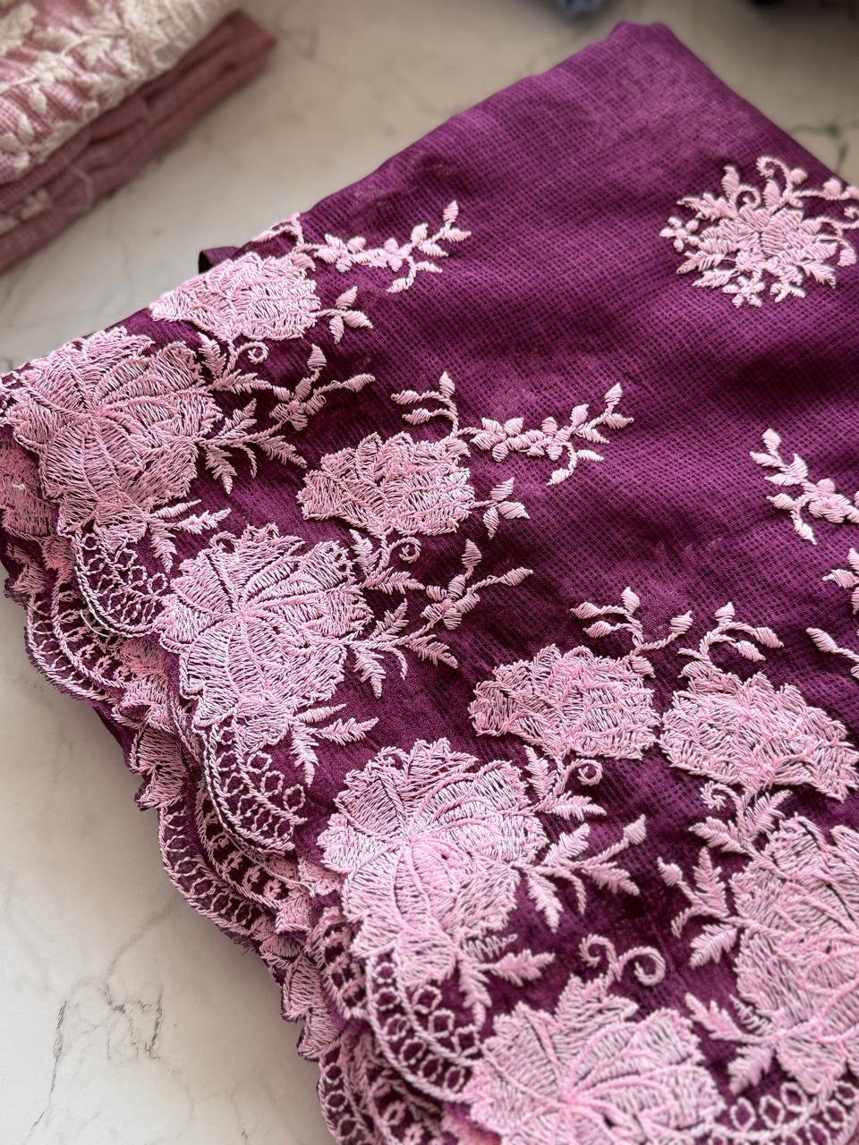 Kota doria Embroiderd saree-SR1239N