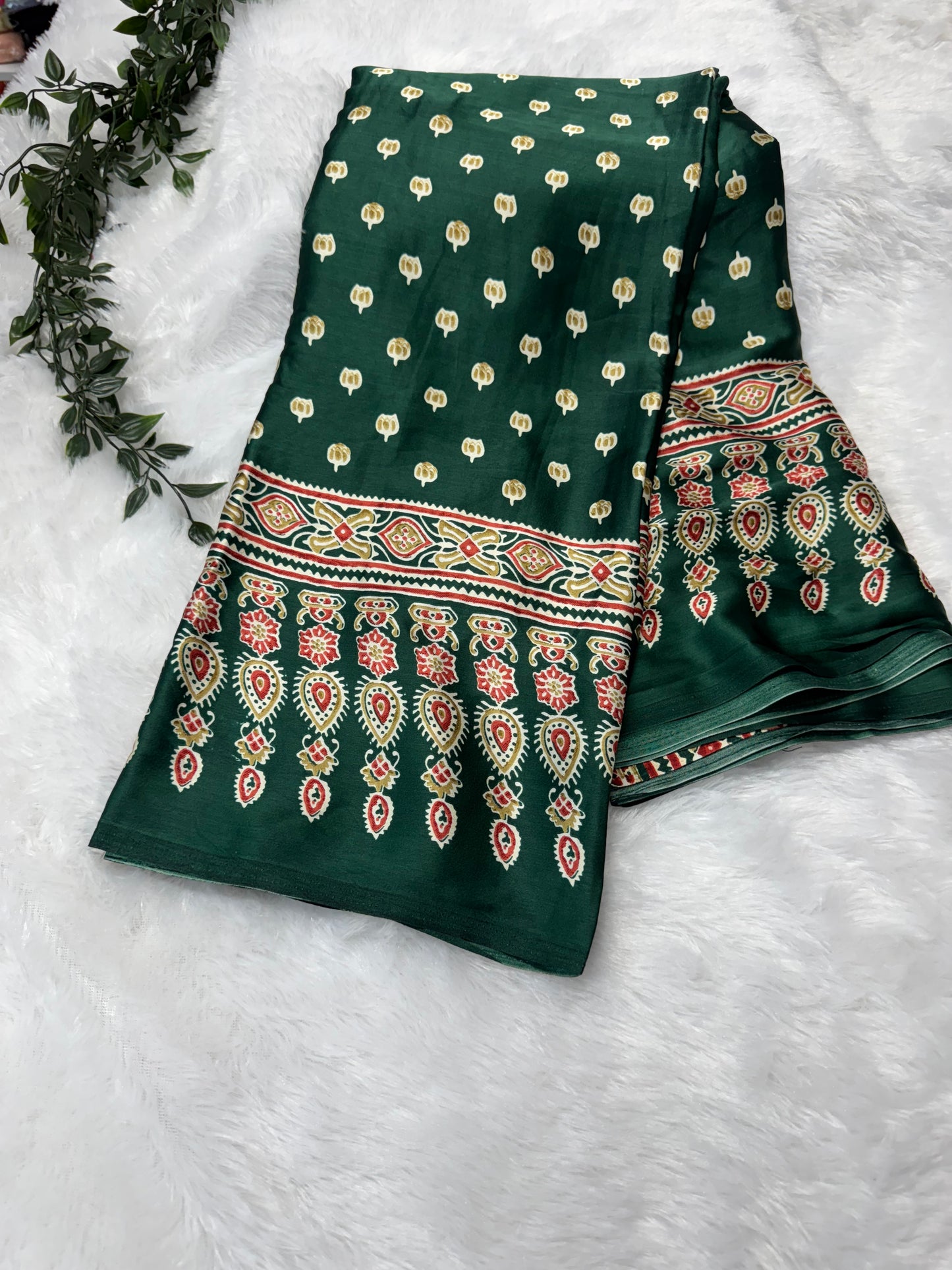 Ajrakh saree-SR1016A