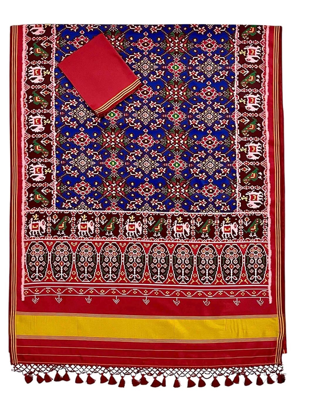 Spun silk Patola saree-SR1220D