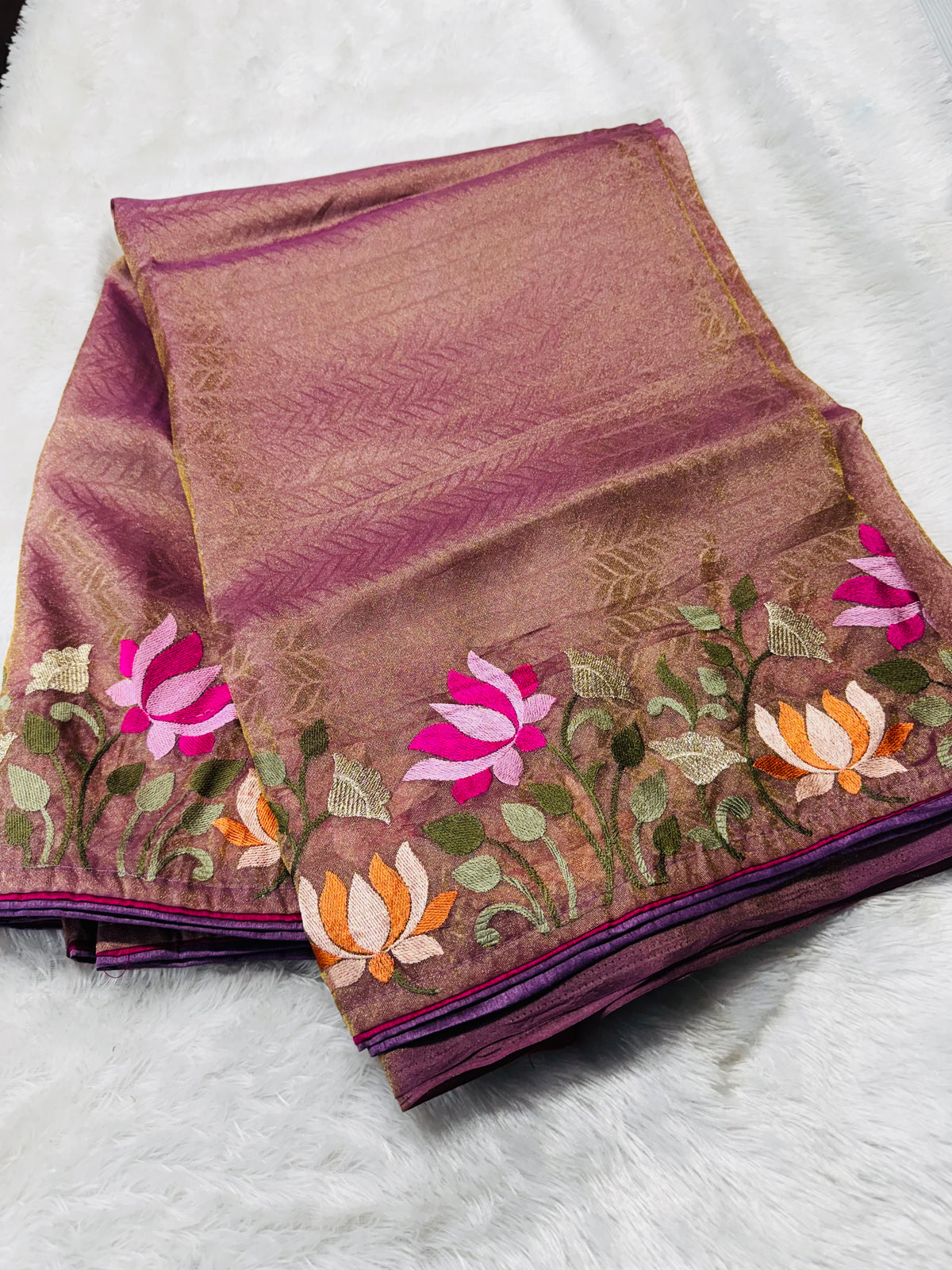 Fancy tissue Georget saree-SR1303