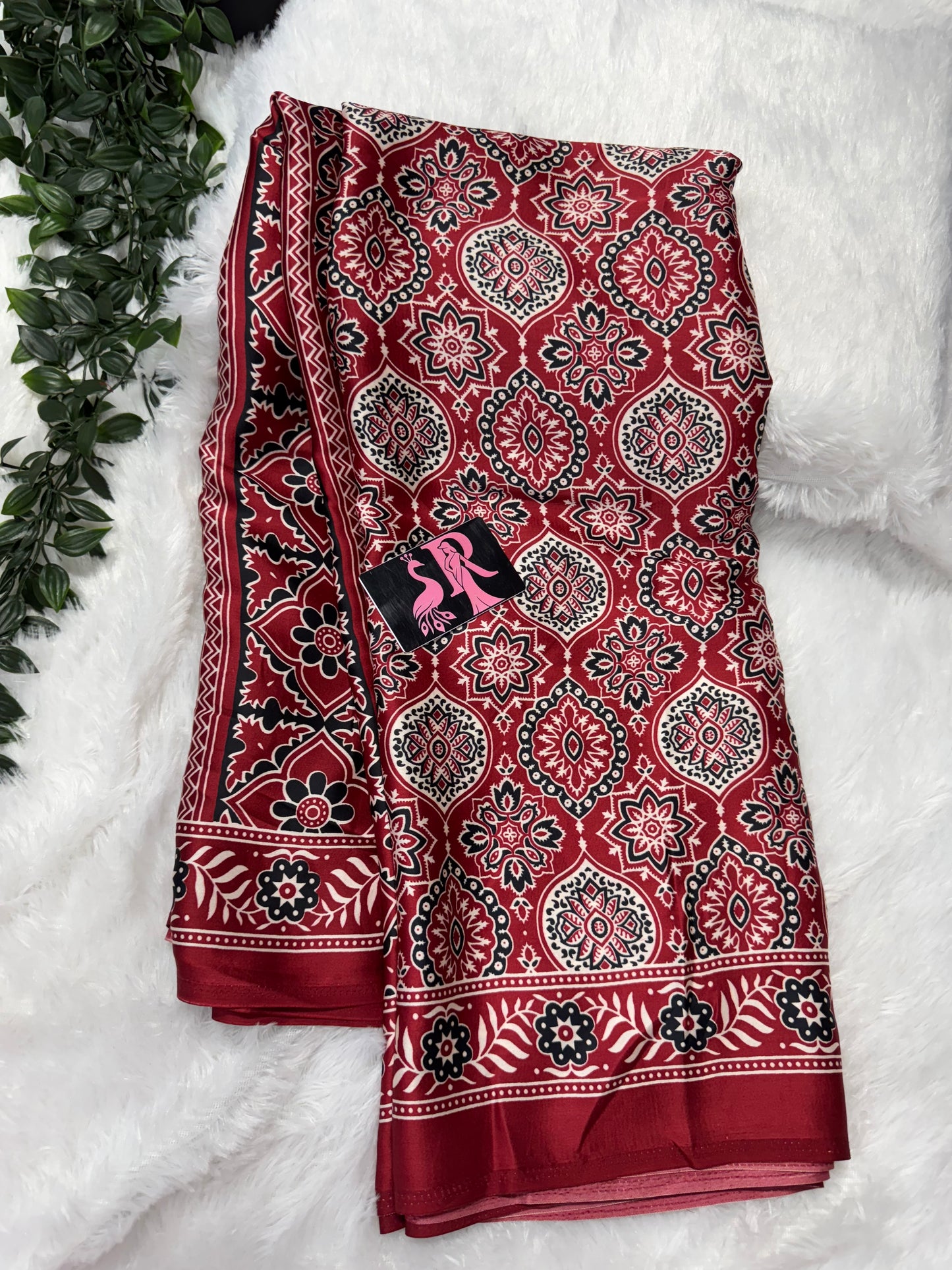 Ajrakh saree-SR1068E