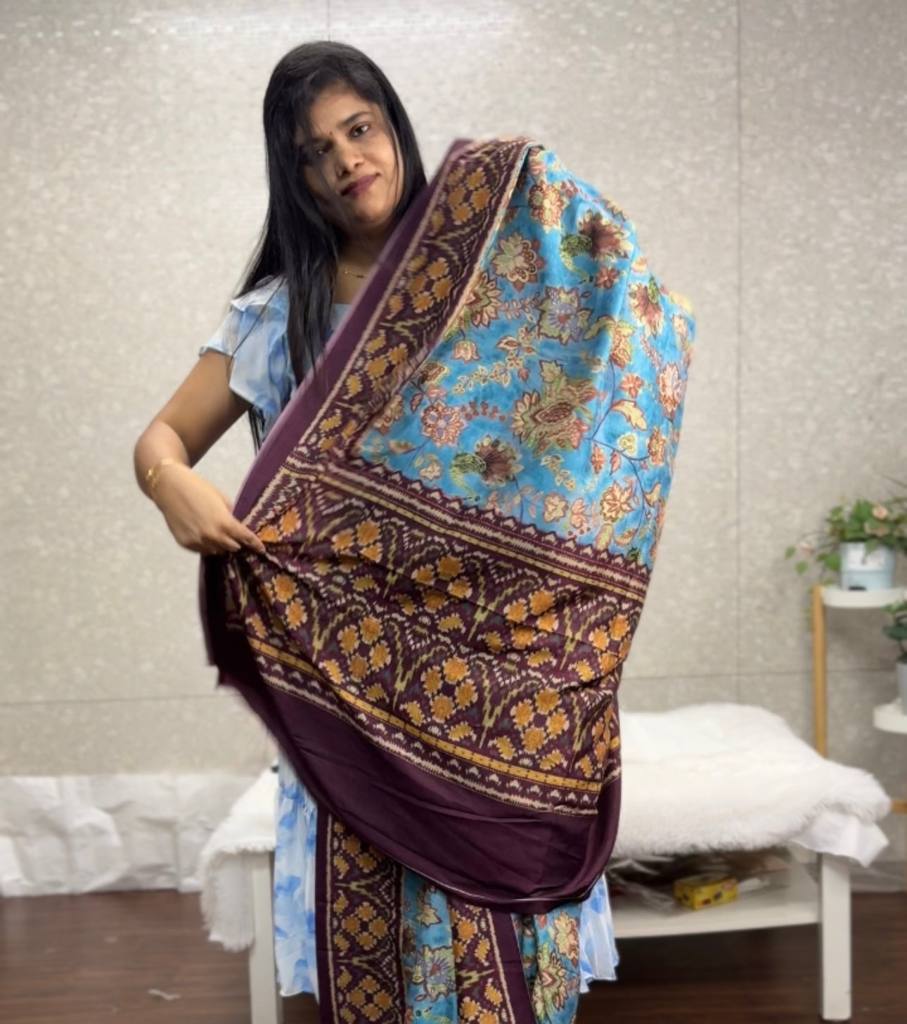 Lavanya silk Kalamkari-SR1047C