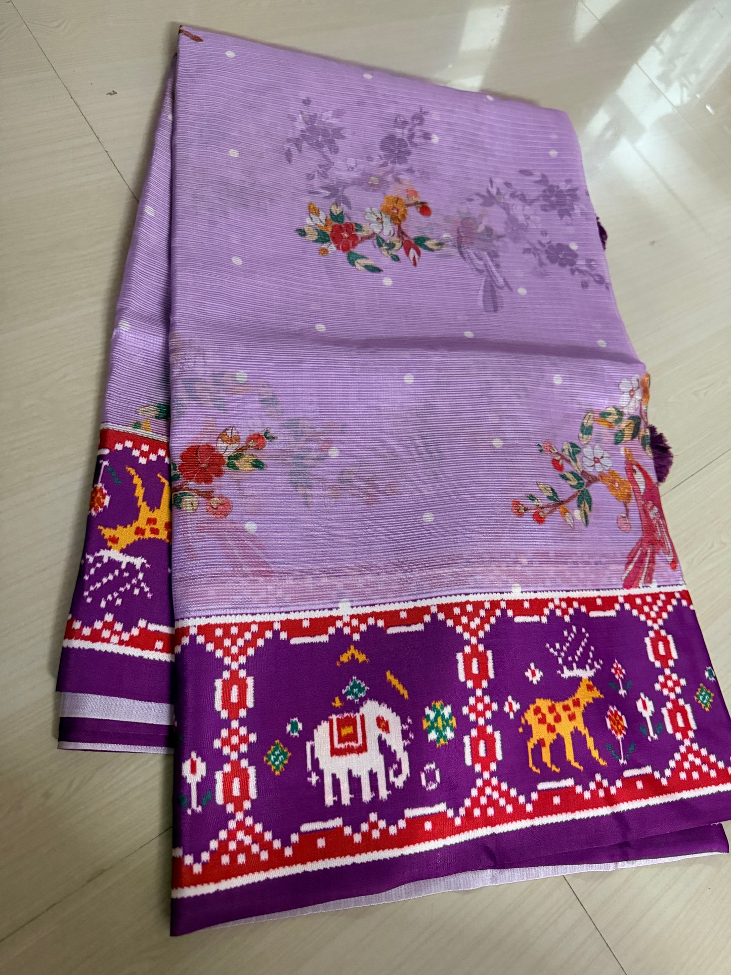 Silk kota digital print saree-SR1249D