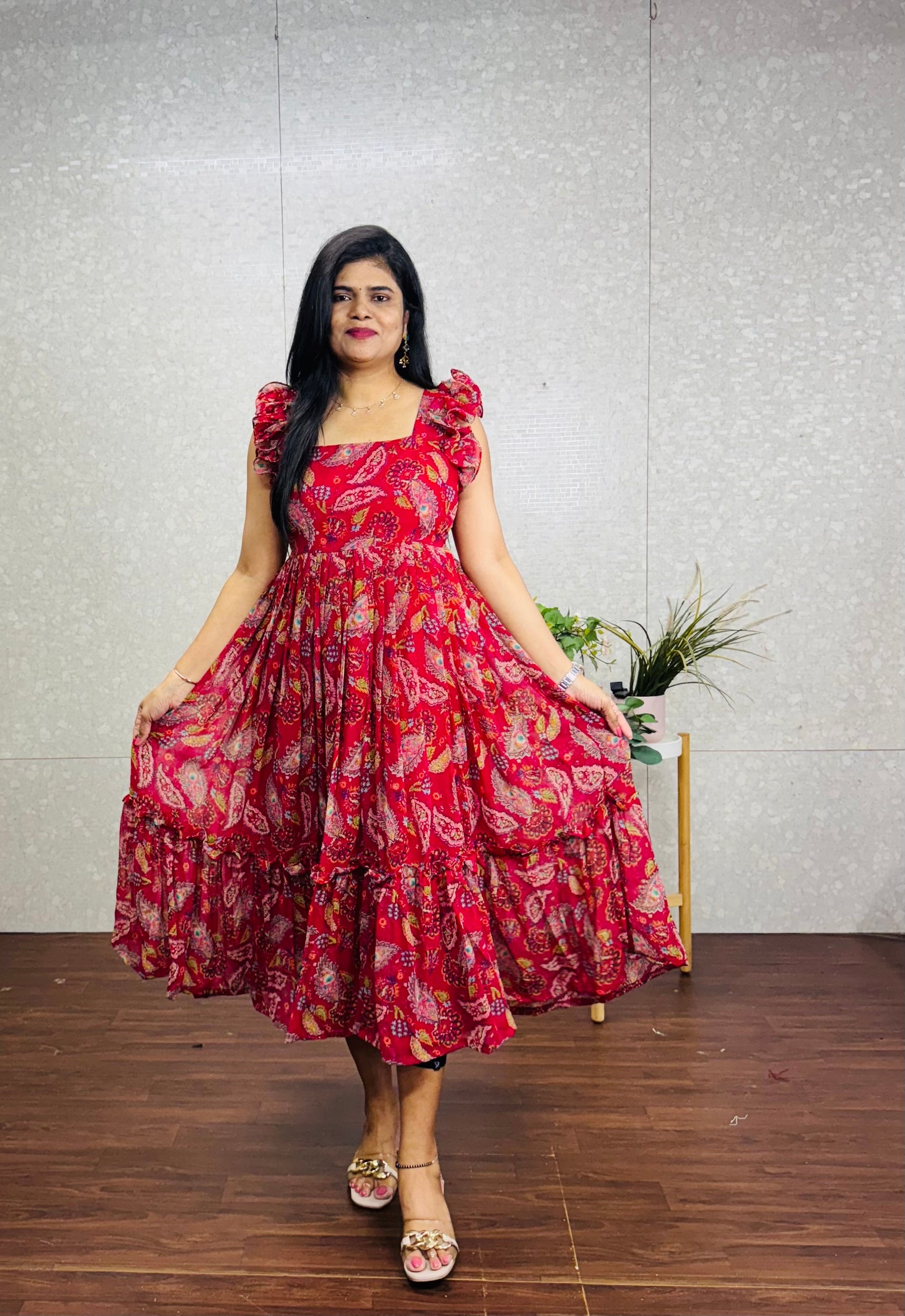 Georget paisley frock-SRF1044C