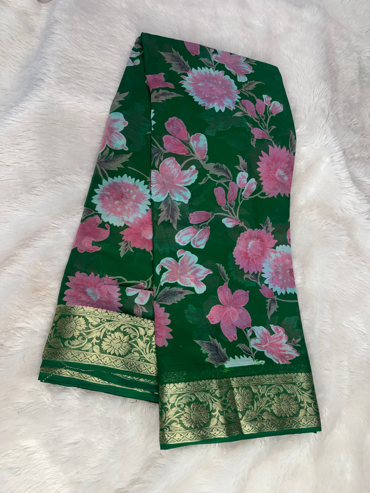 Chiffon floral saree-SR1345J