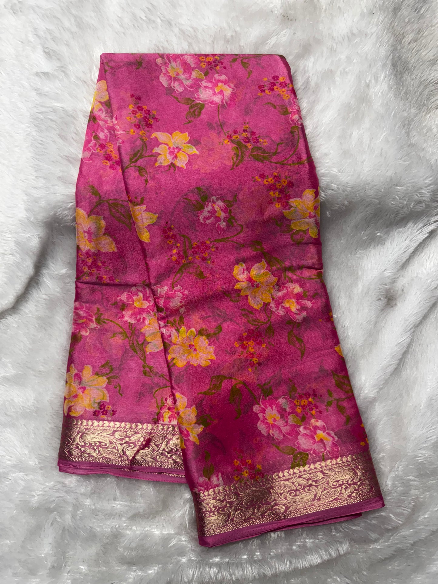Chinnon floral print saree-SR1236d