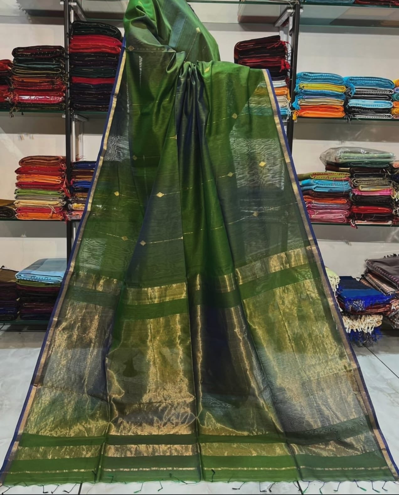 Handloom Maheswari silk sarees-SR1298C