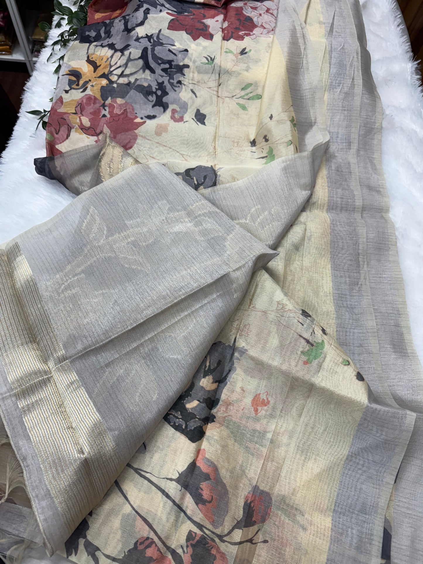 Linen silk jamdhani-SR1085B