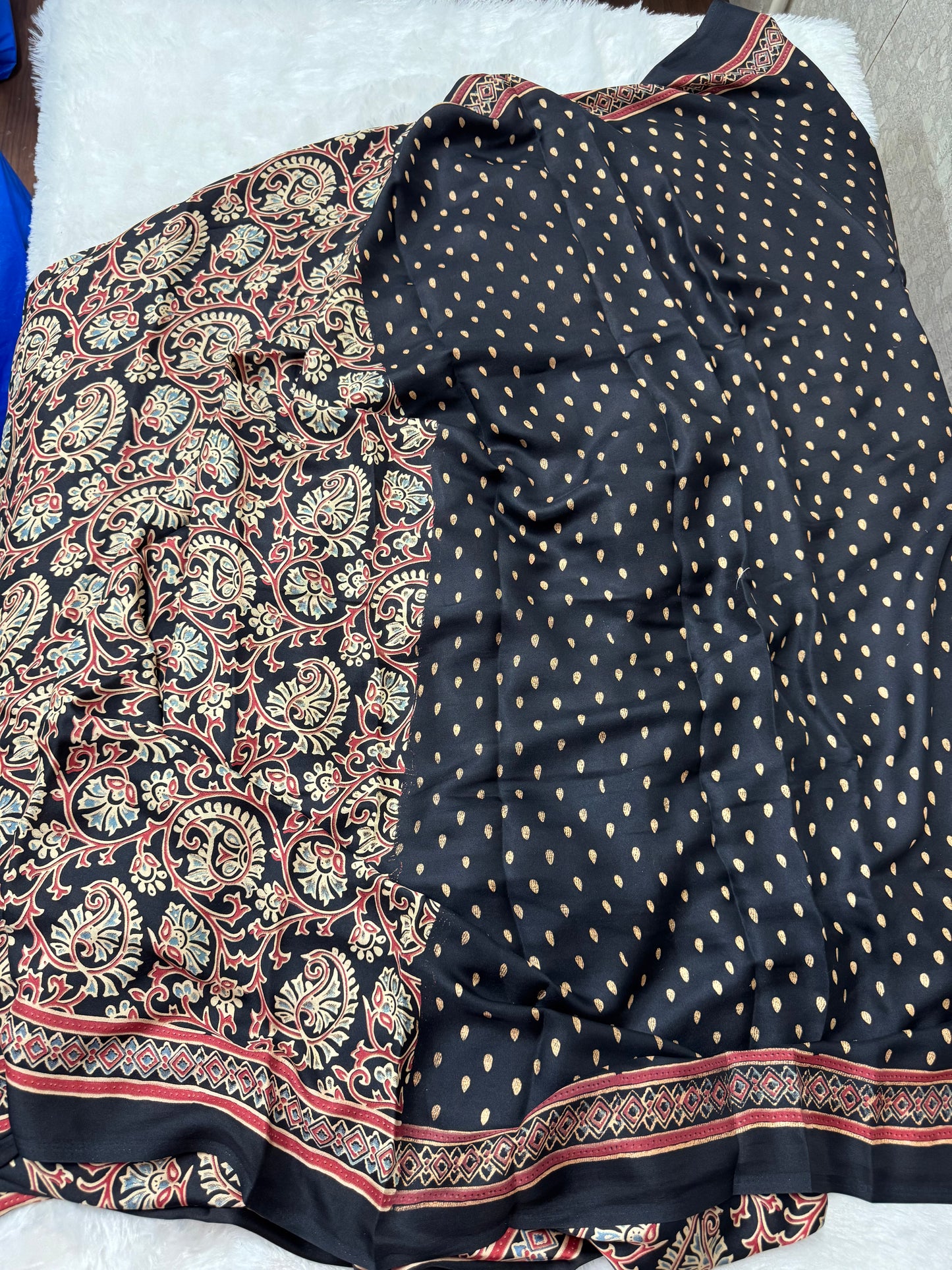 Ajrak Print Saree