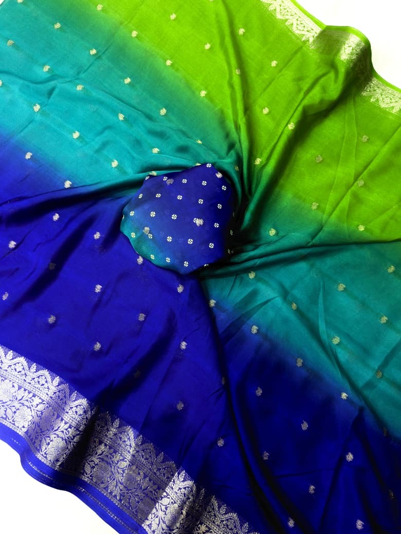 Crepe silk ombre saree-SR1213A