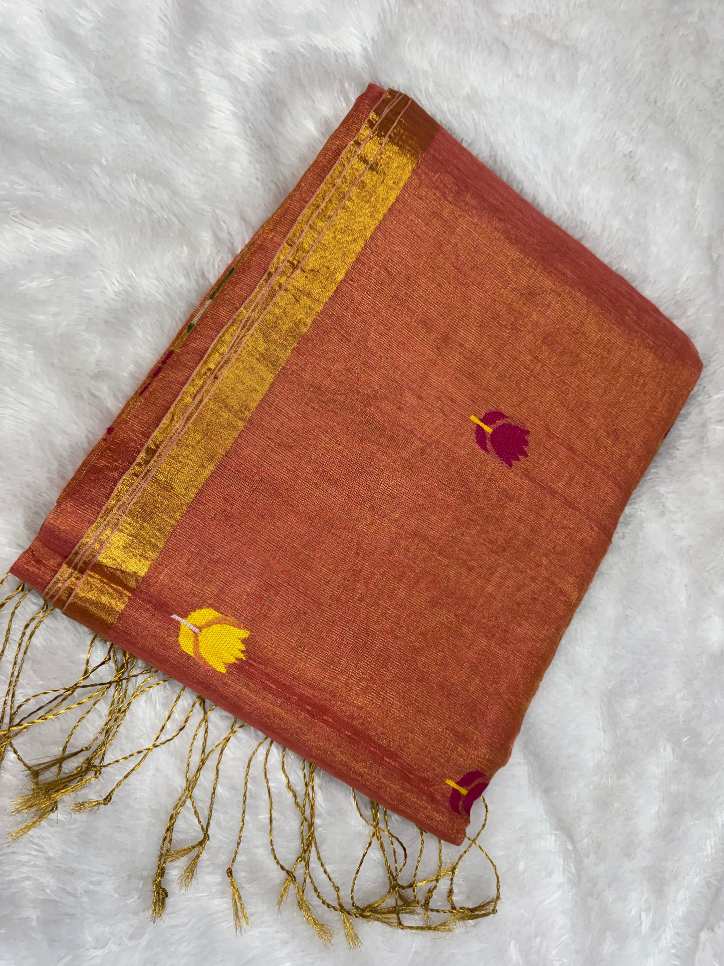 Linen tissue Jamdhani saree-SR1228A
