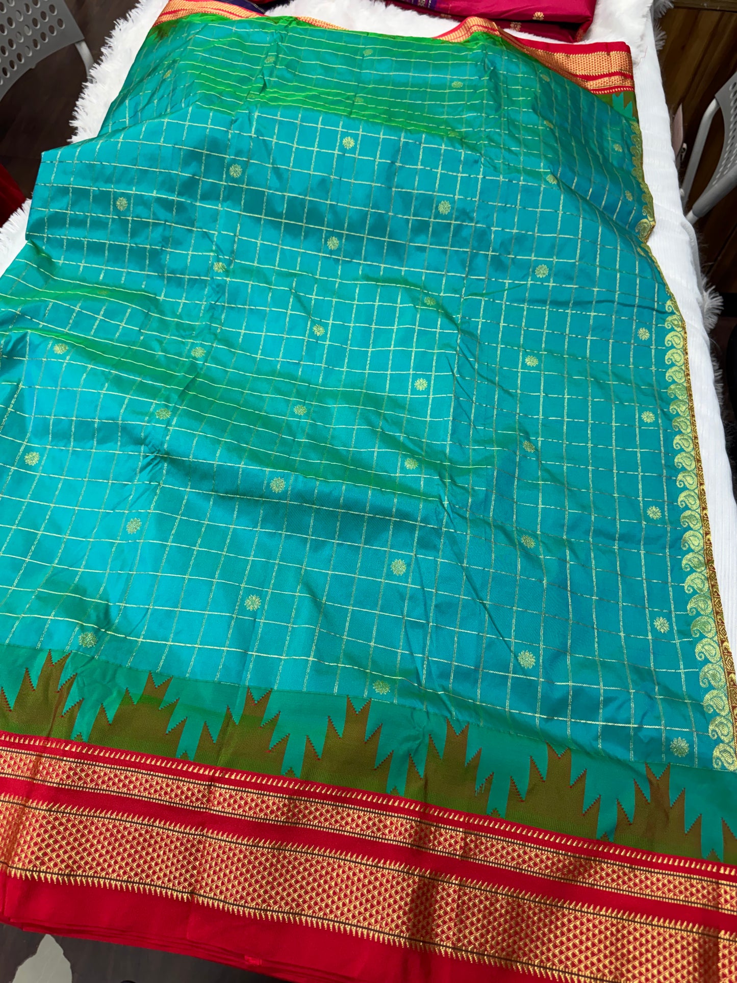 Narayanpet pattu checks saree-SR1248N