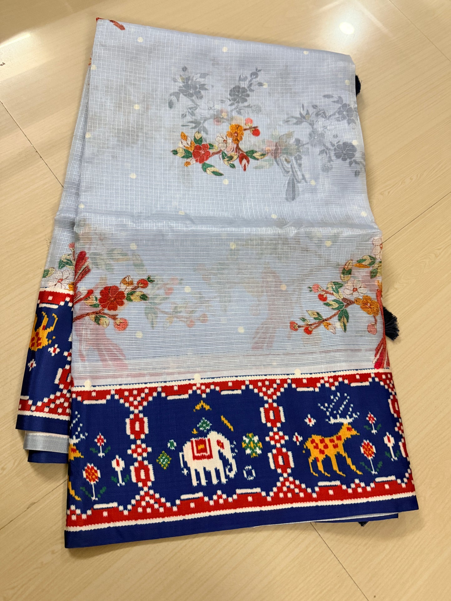 Silk kota digital print saree-SR1249C