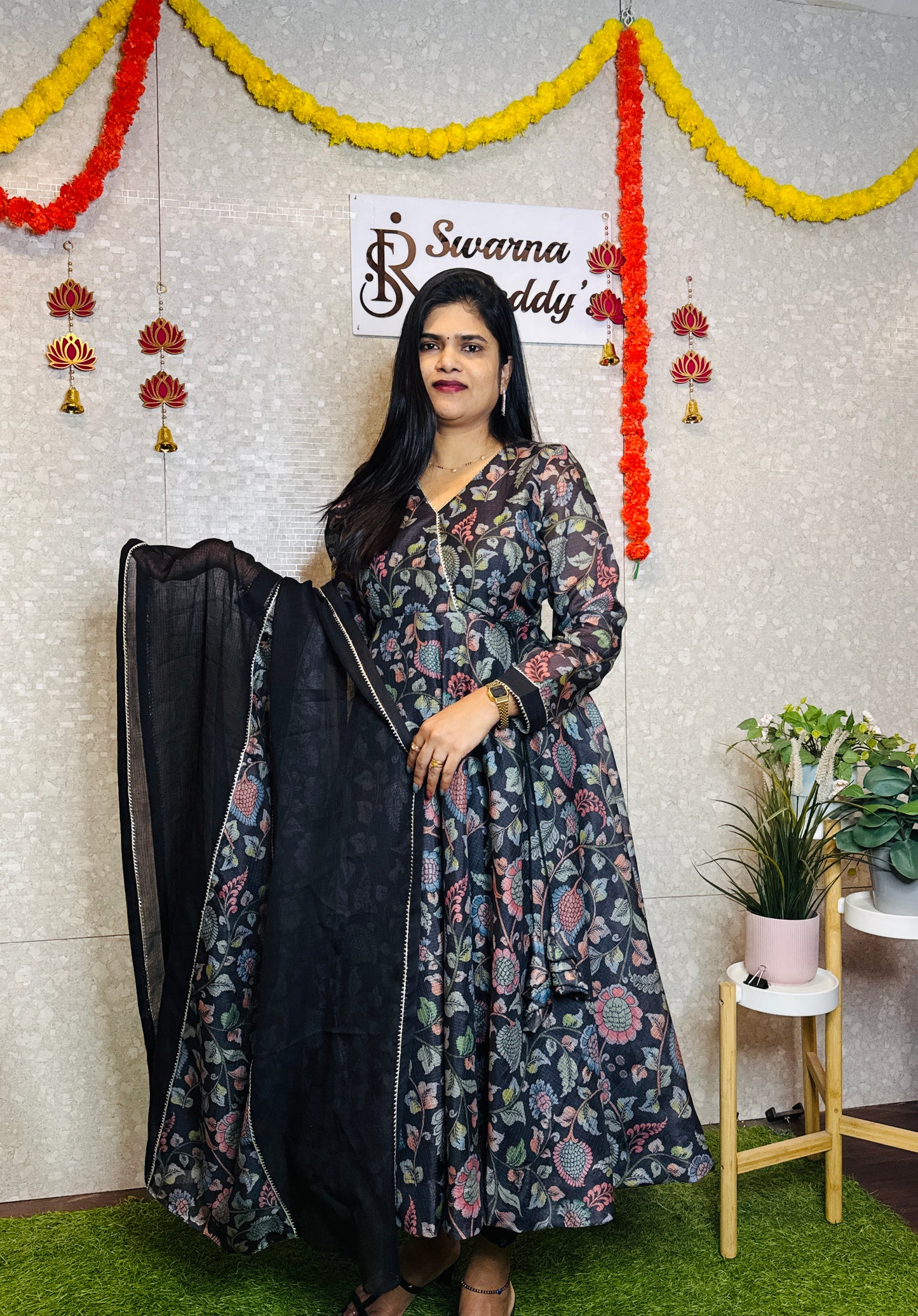 Kalamkari Kota Anarkali-SRA1002A