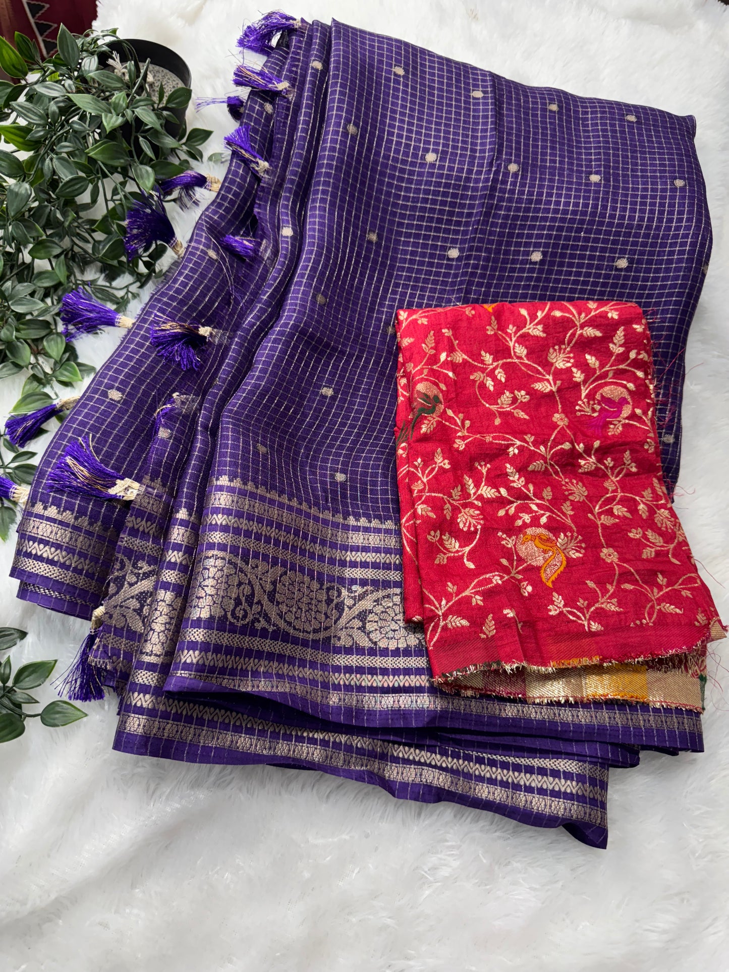 Dola silk kanjivaram checks-SR1145E