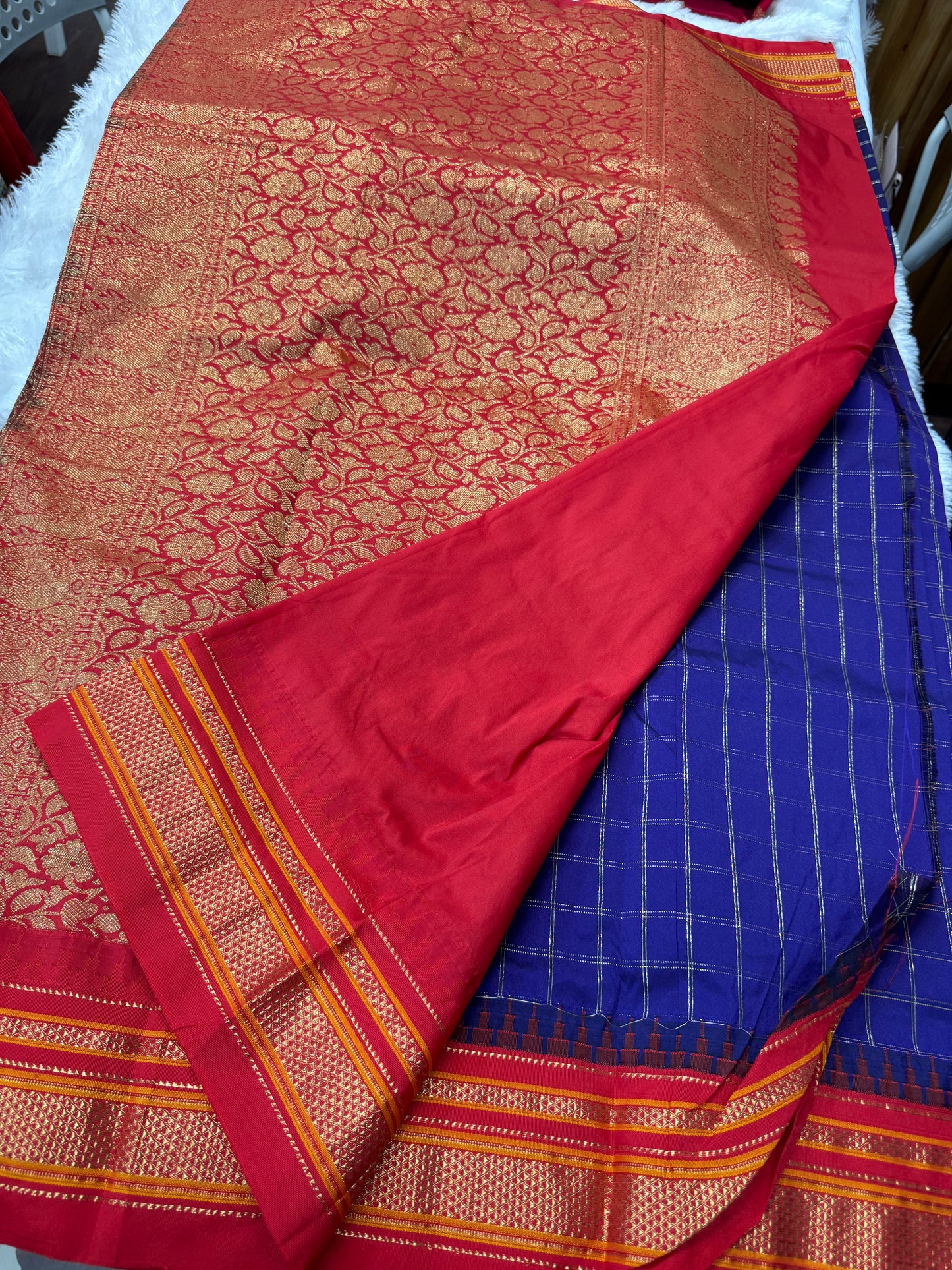 Narayanpet pattu checks saree-SR1248O