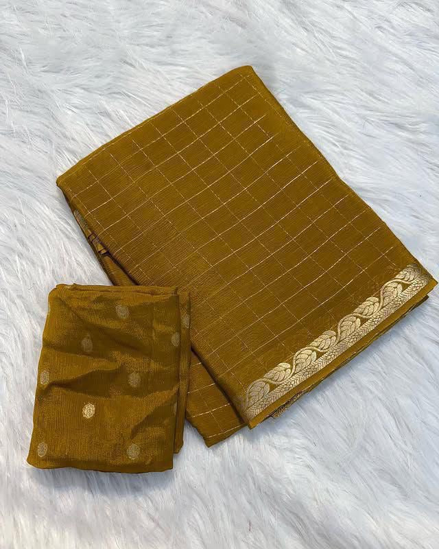 Vintage checks saree-SR1200E