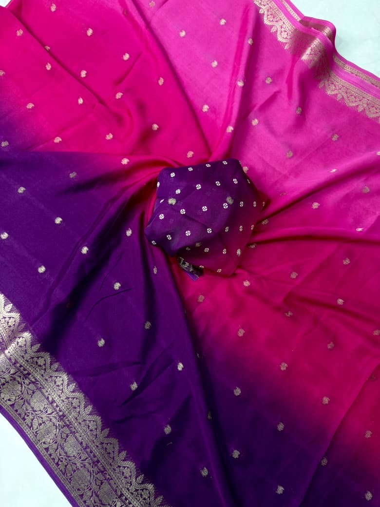 Crepe silk ombré saree-SR1213F