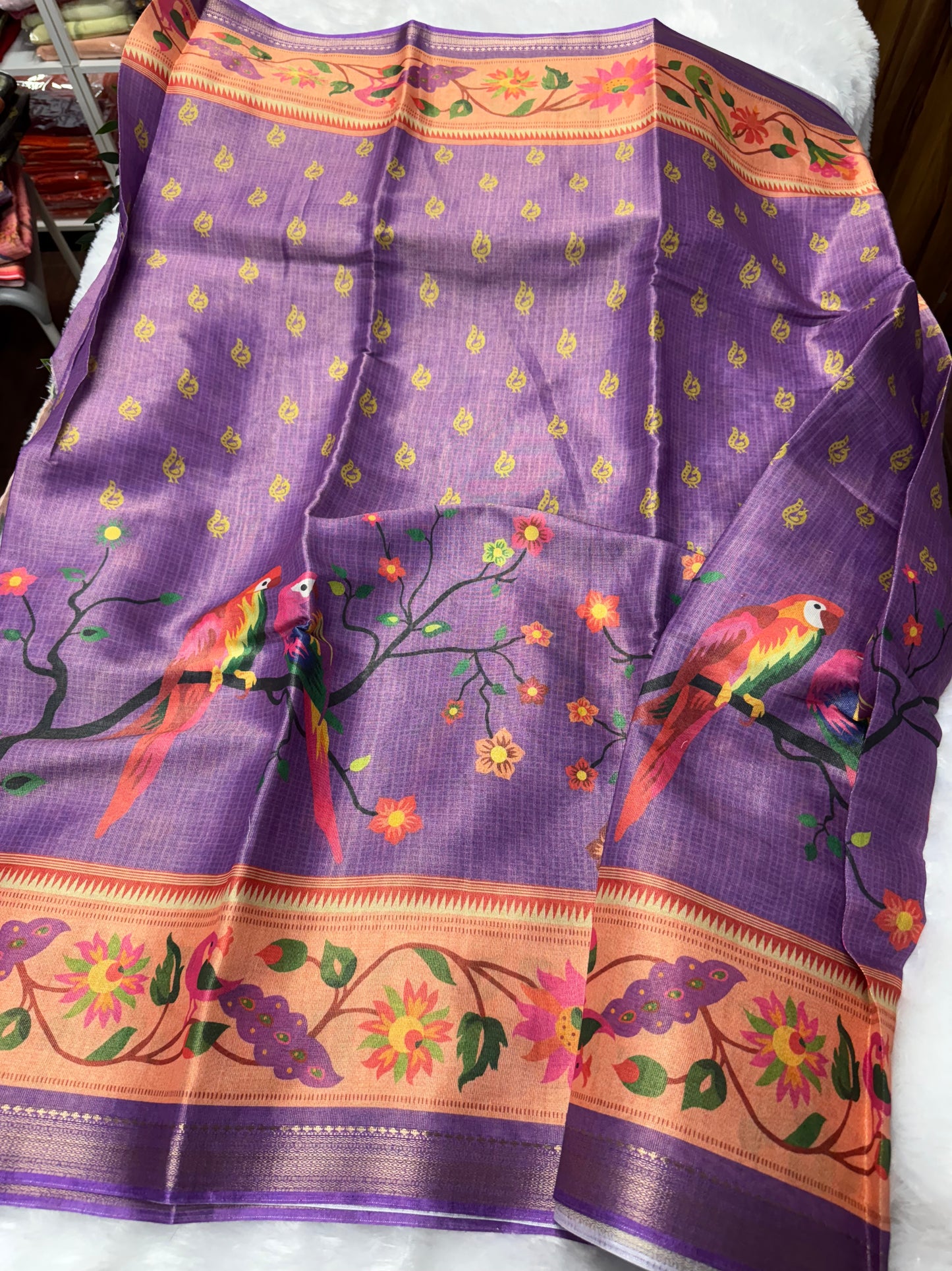 Banarasi tissue Paithani-SRS017B