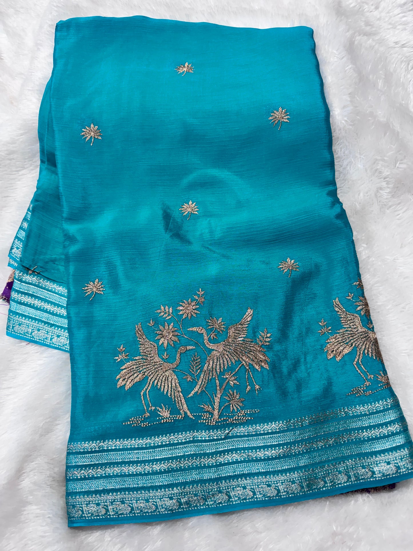Pure Chinnon fancy saree-SR1268B