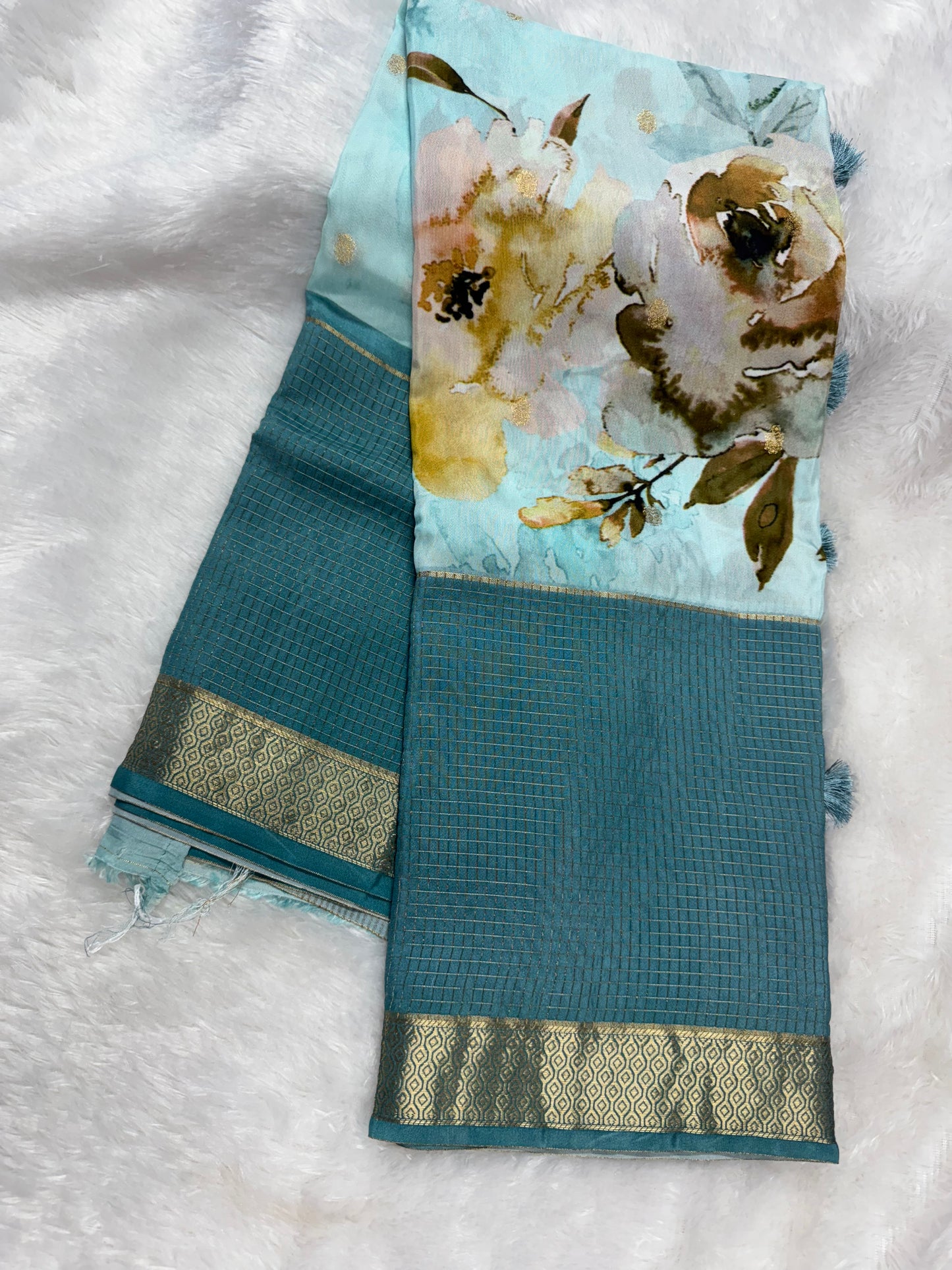 Mysore crepe silk digital saree-SR1162D