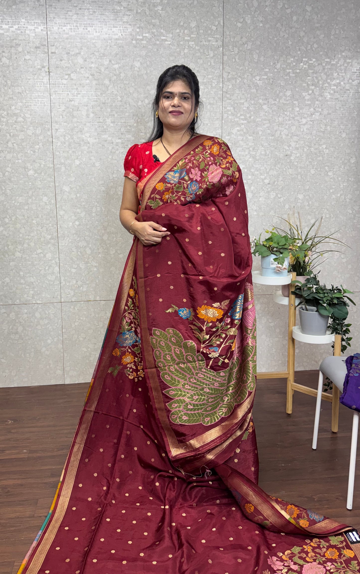 Munga crepe meenakari-SR1194C
