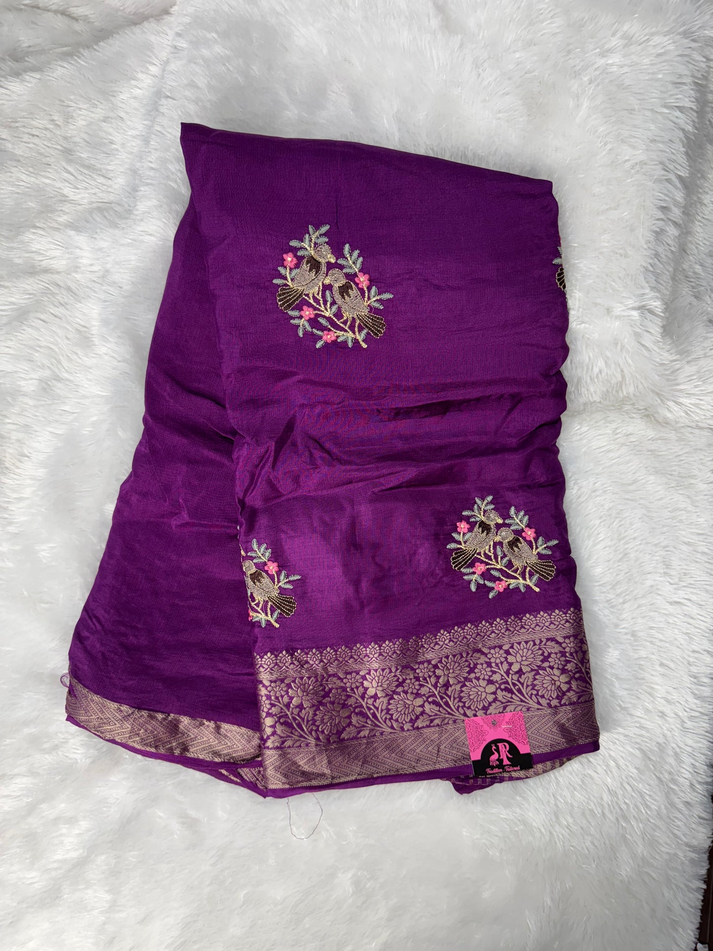 Russian silk saree-SR1129H