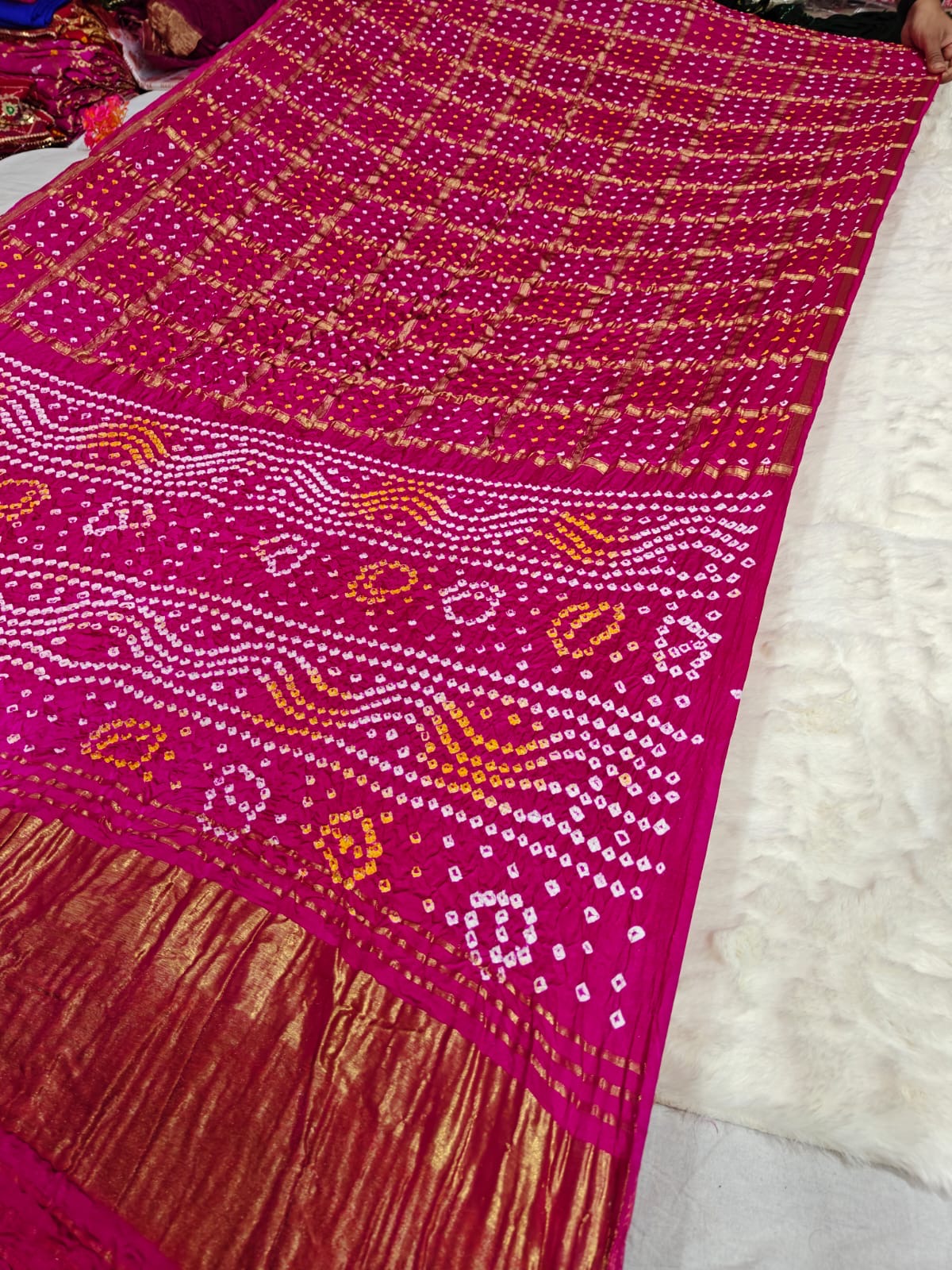 Gharchola checks bandhini sarees-SR1217A