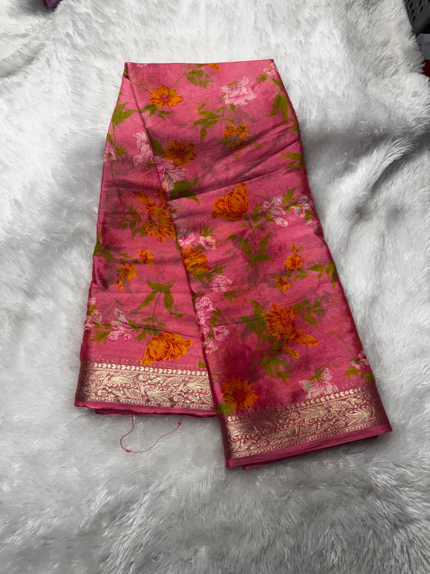 Chinnon floral print saree-SR1299D