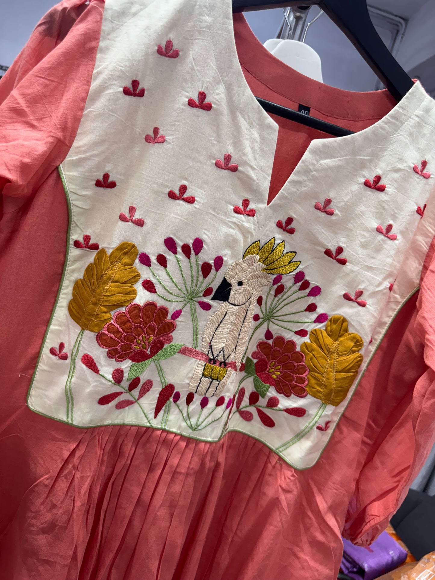 Pure mulmul cotton frock-SRF2003B