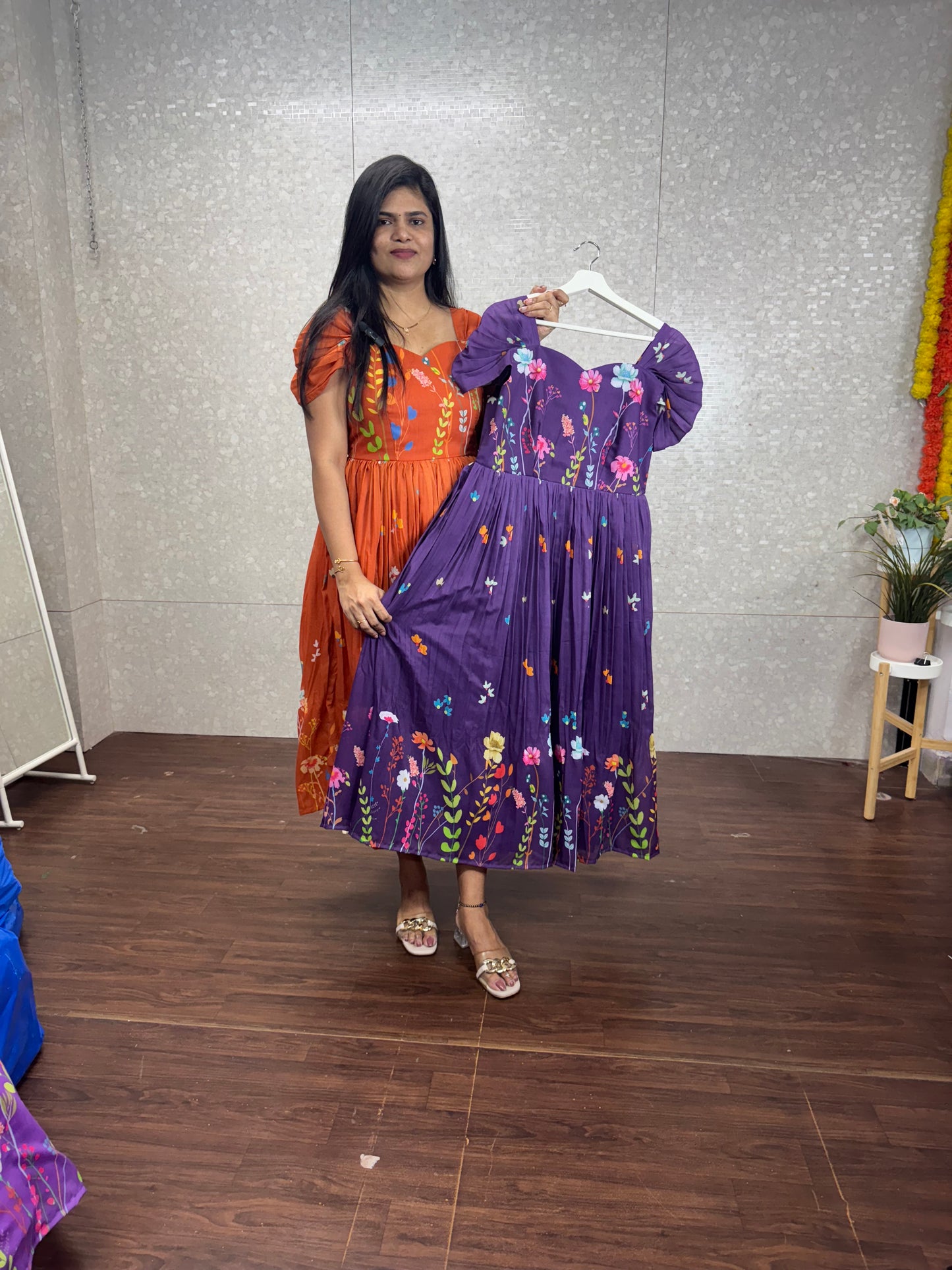 Soft Chanderi Frocks