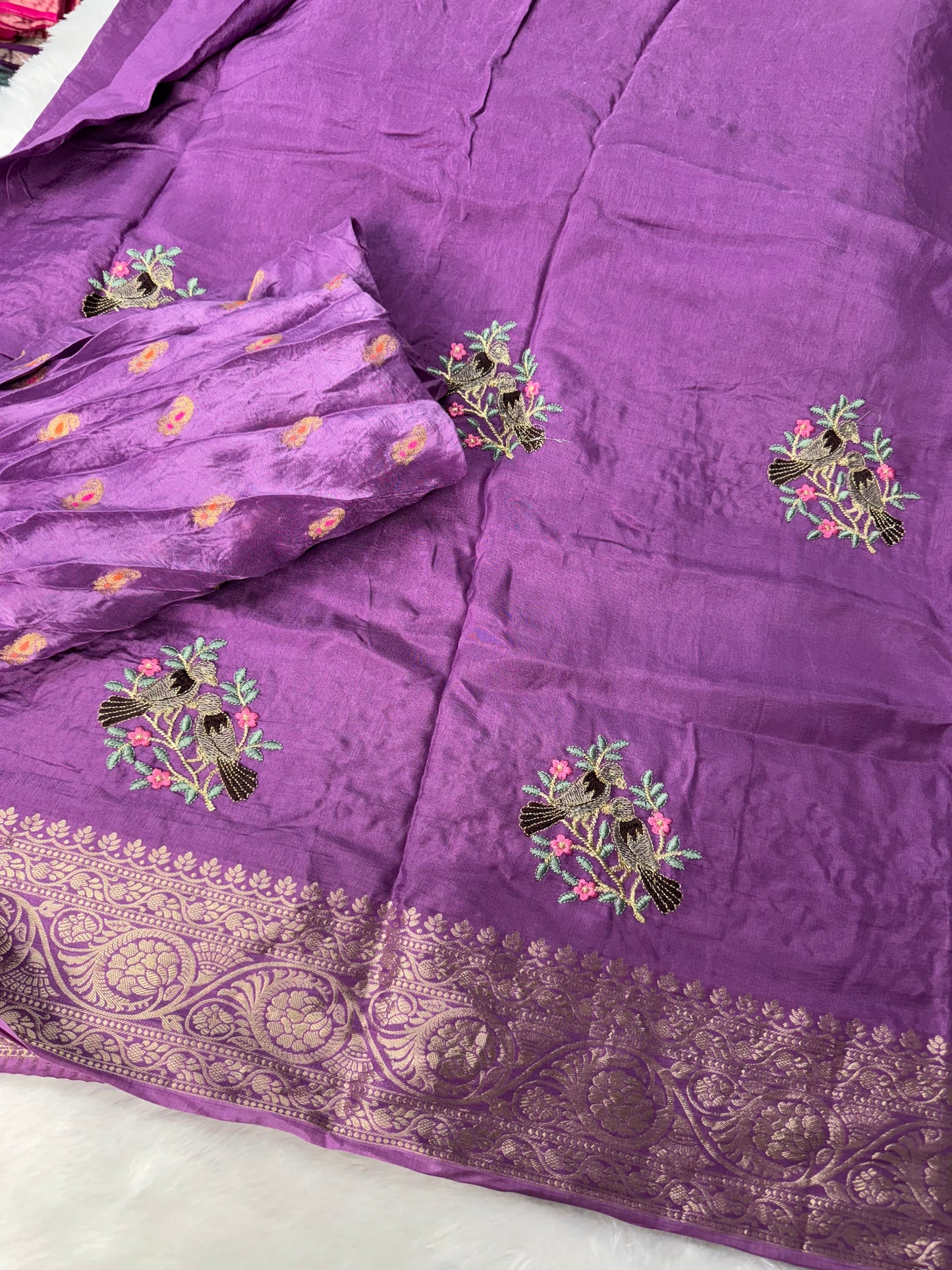 Russian silk saree-SR1129A