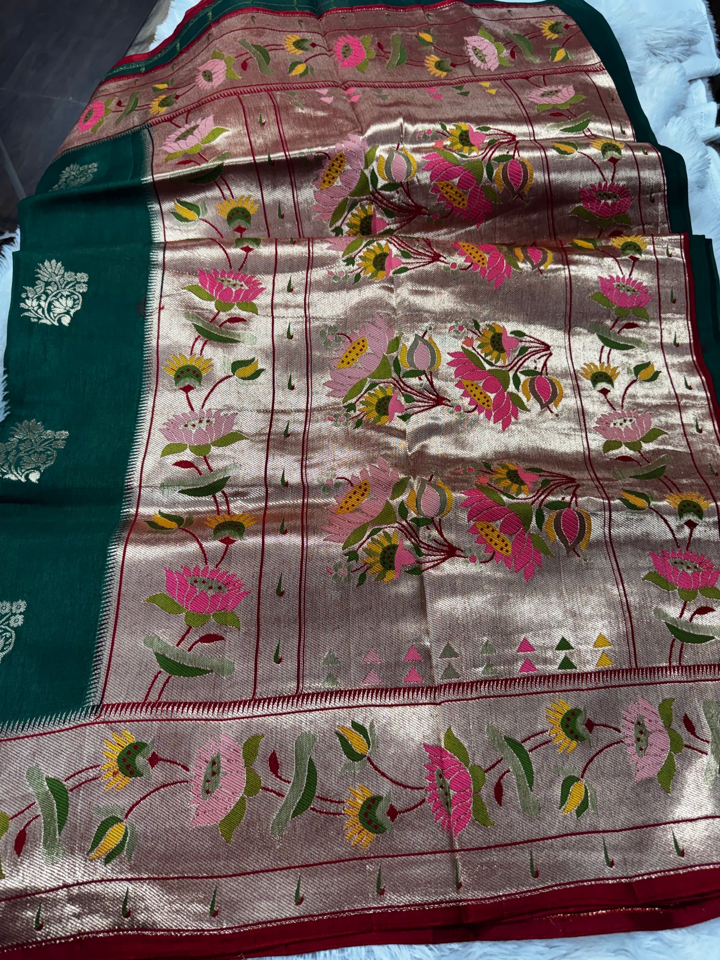 Munga crepe Paithani saree-SR1238A