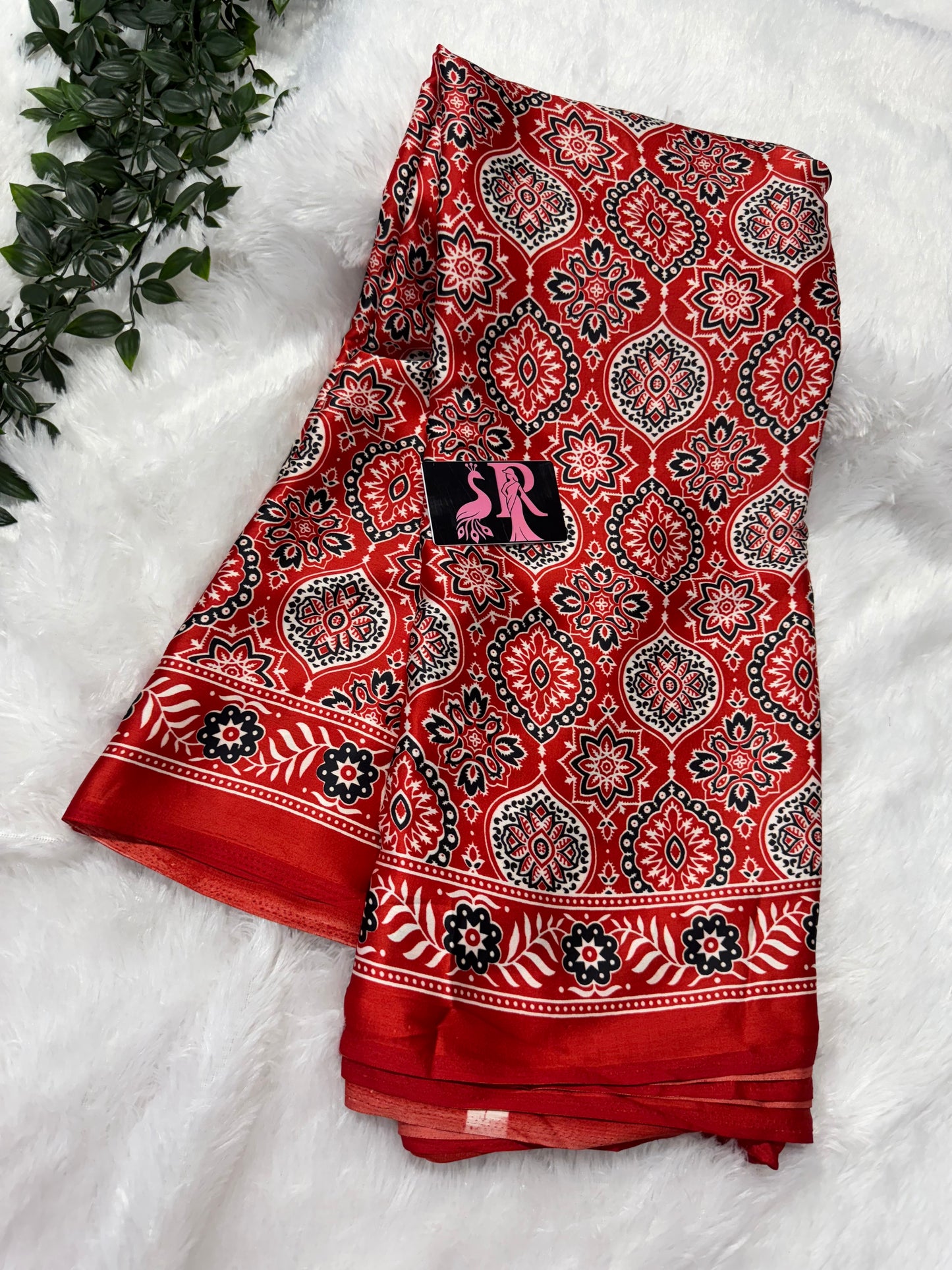 Ajrakh saree-SR1068A