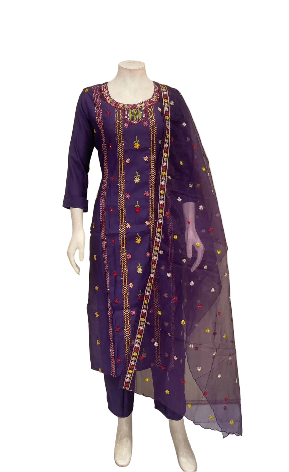 Chanderi silk suits-SRS052C