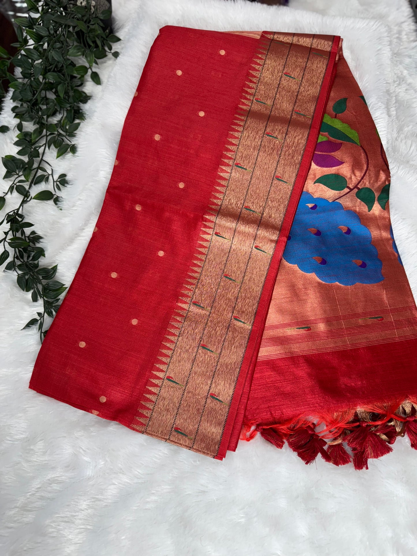 Tassar Paithani saree-SR1096F