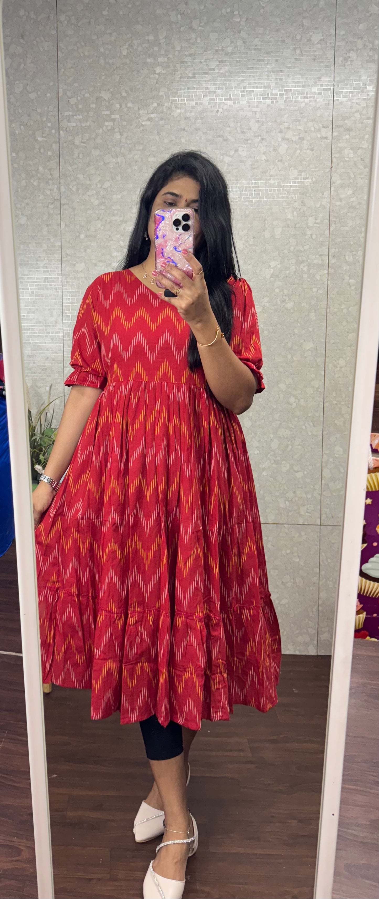 Ikkat frock-SRS028C