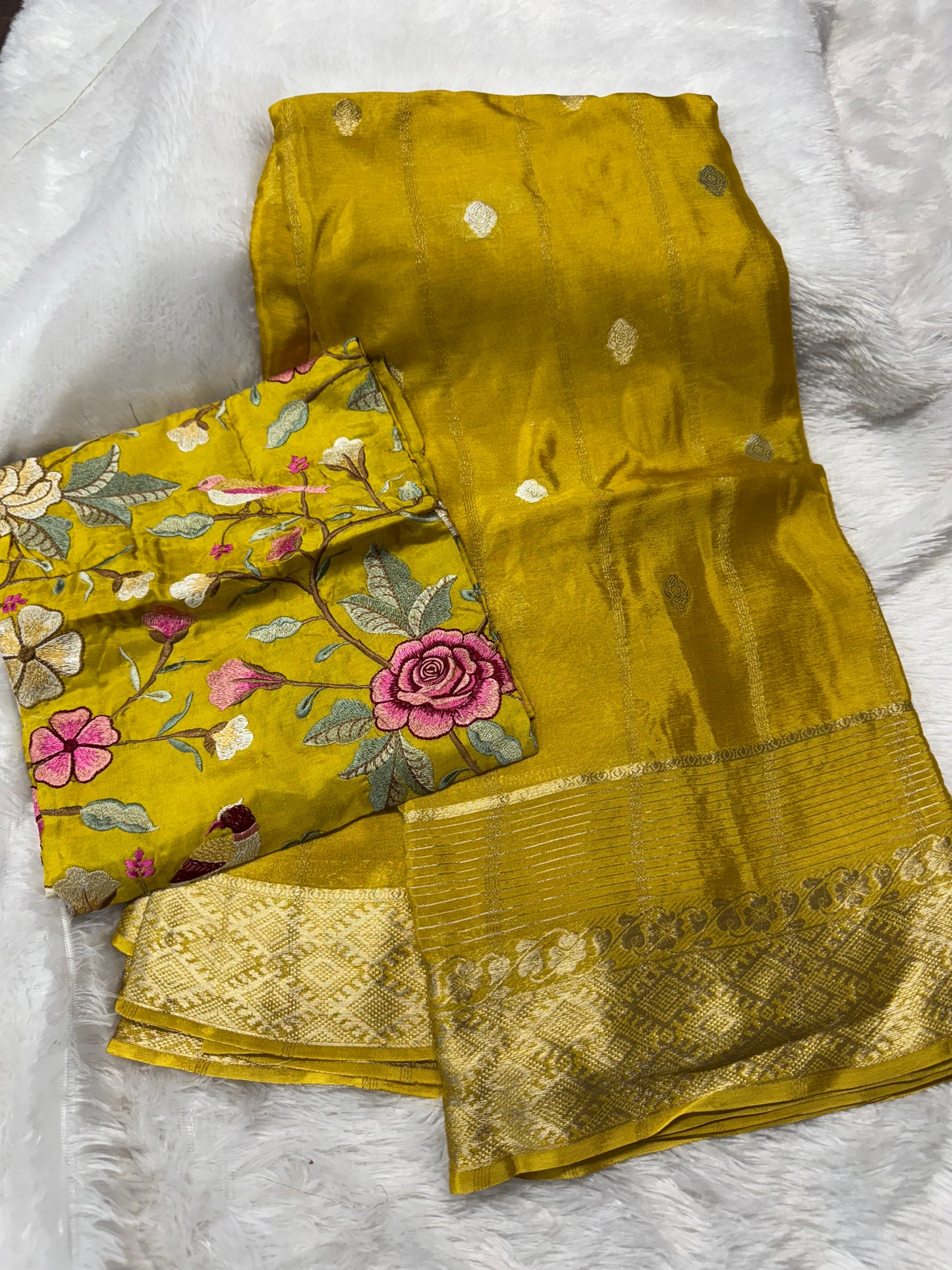 Pure chinnon silk sarees-SR1179B