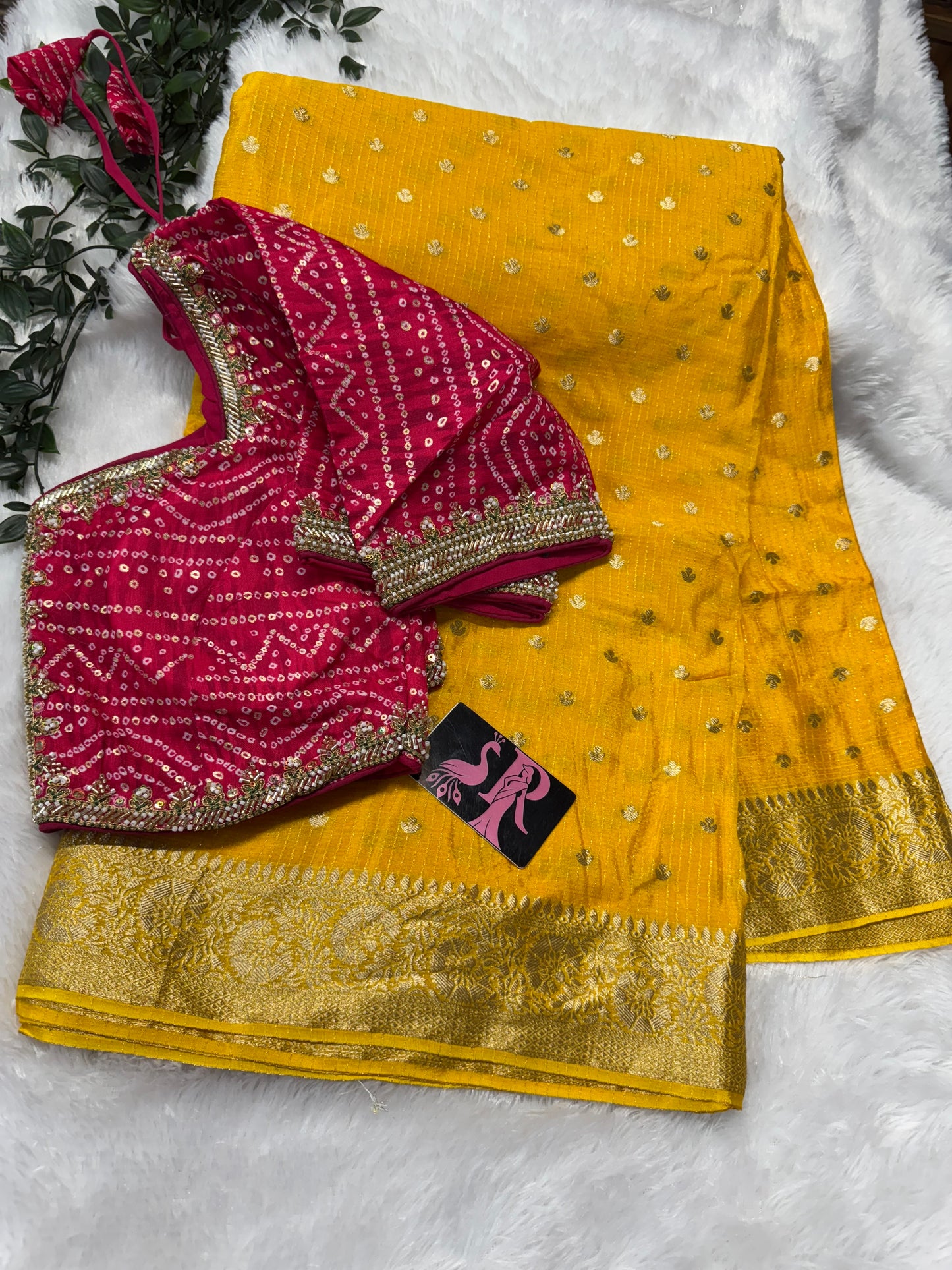 Pure Chinnon fancy saree-SR1110E
