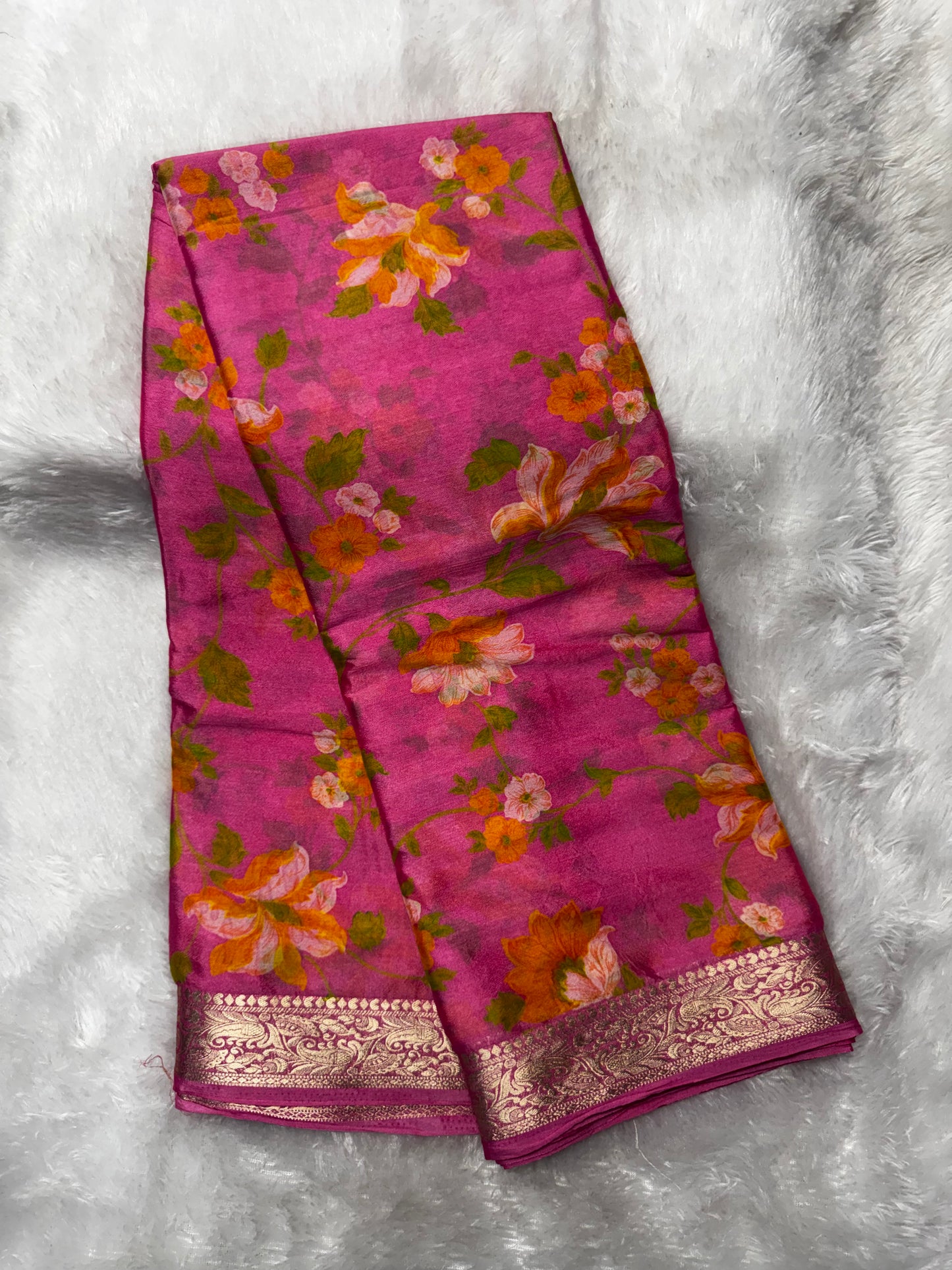 Chinnon floral print saree-SR1236L
