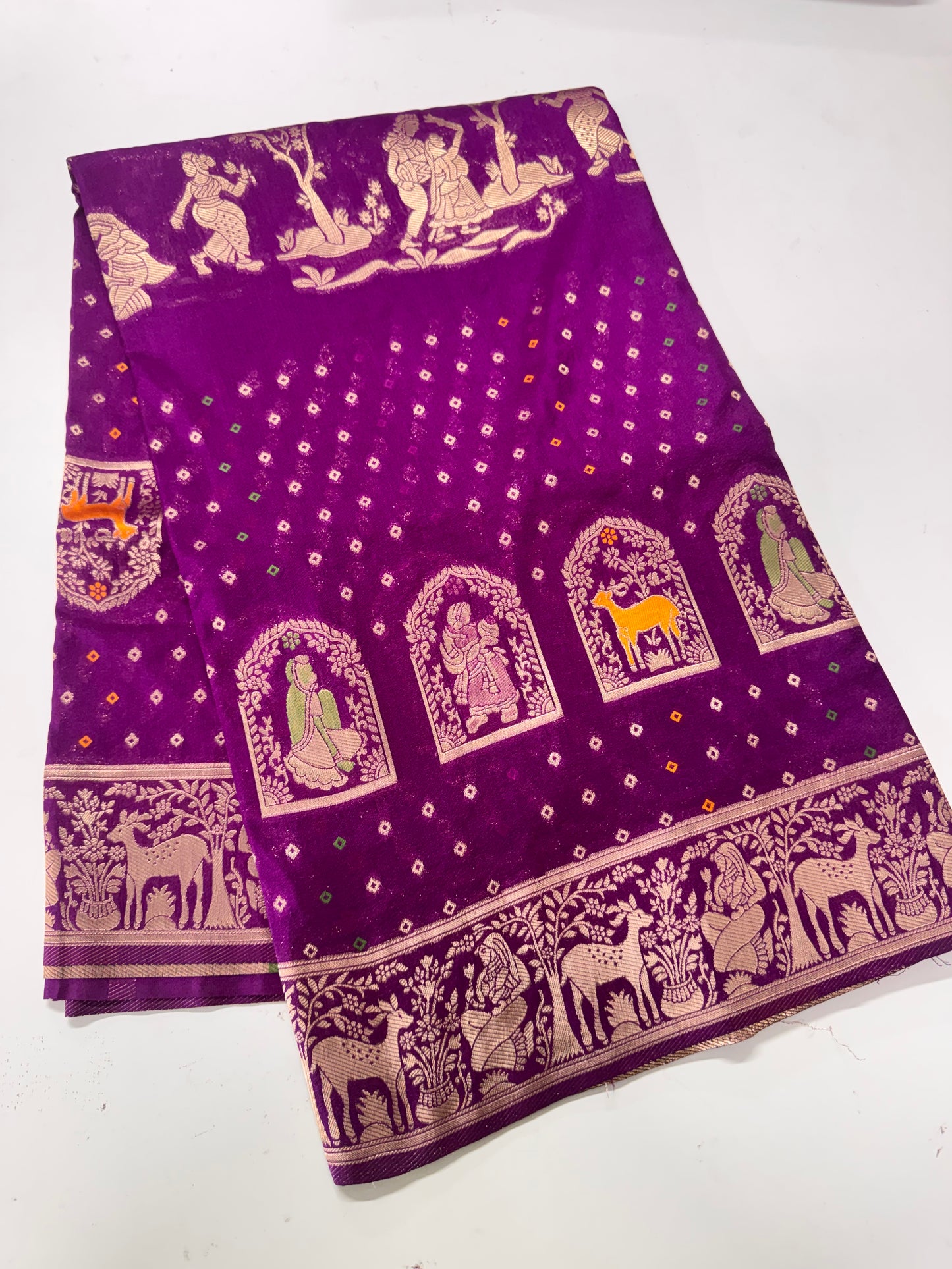 Bandhini weaving saree-SR1285A