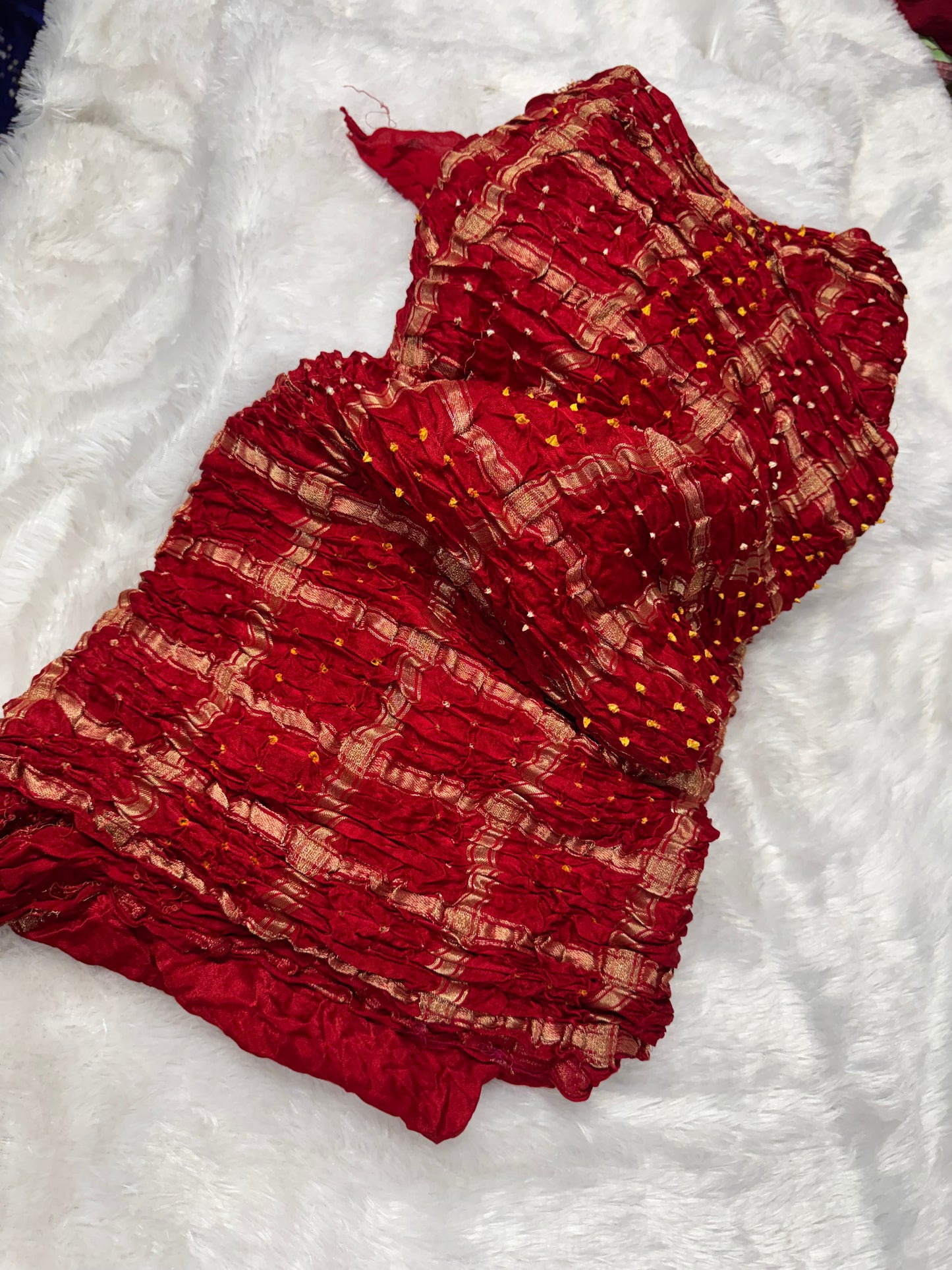 Gharchola checks Bandhini Saree-SR1217B