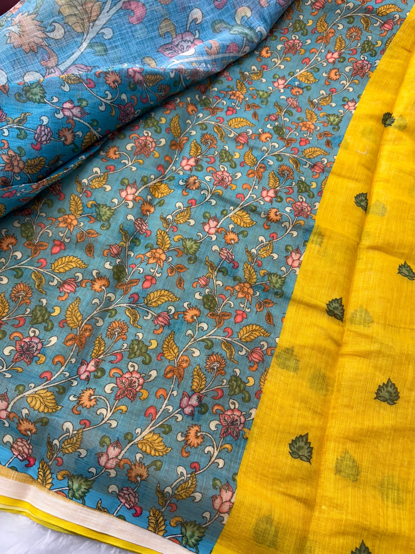 Linen Kalamkari saree-SR1146